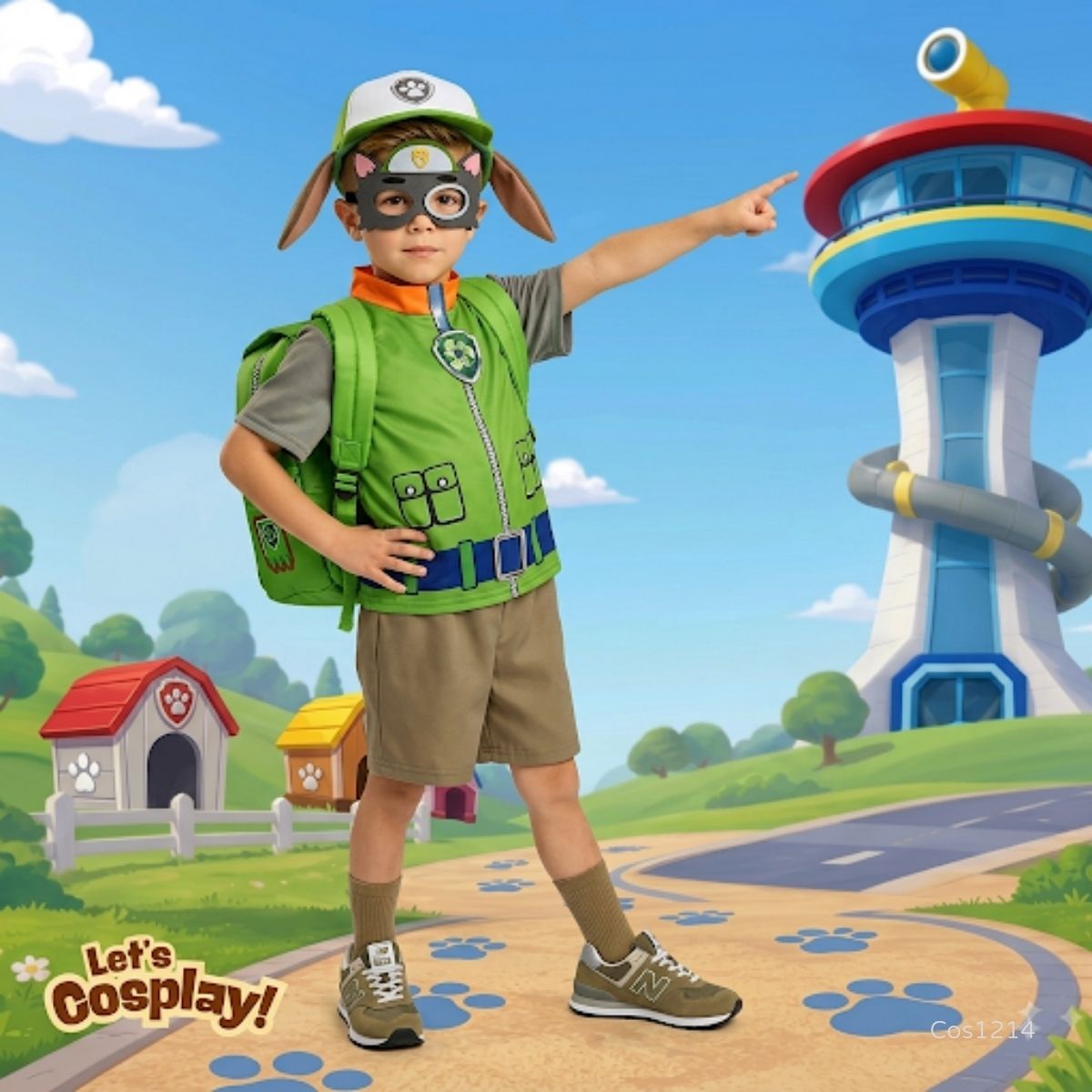 汪汪隊立大功灰灰服裝 Paw Patrol Rocky Costume｜兒童故事角色扮演｜Lets Cosplay 香港現貨