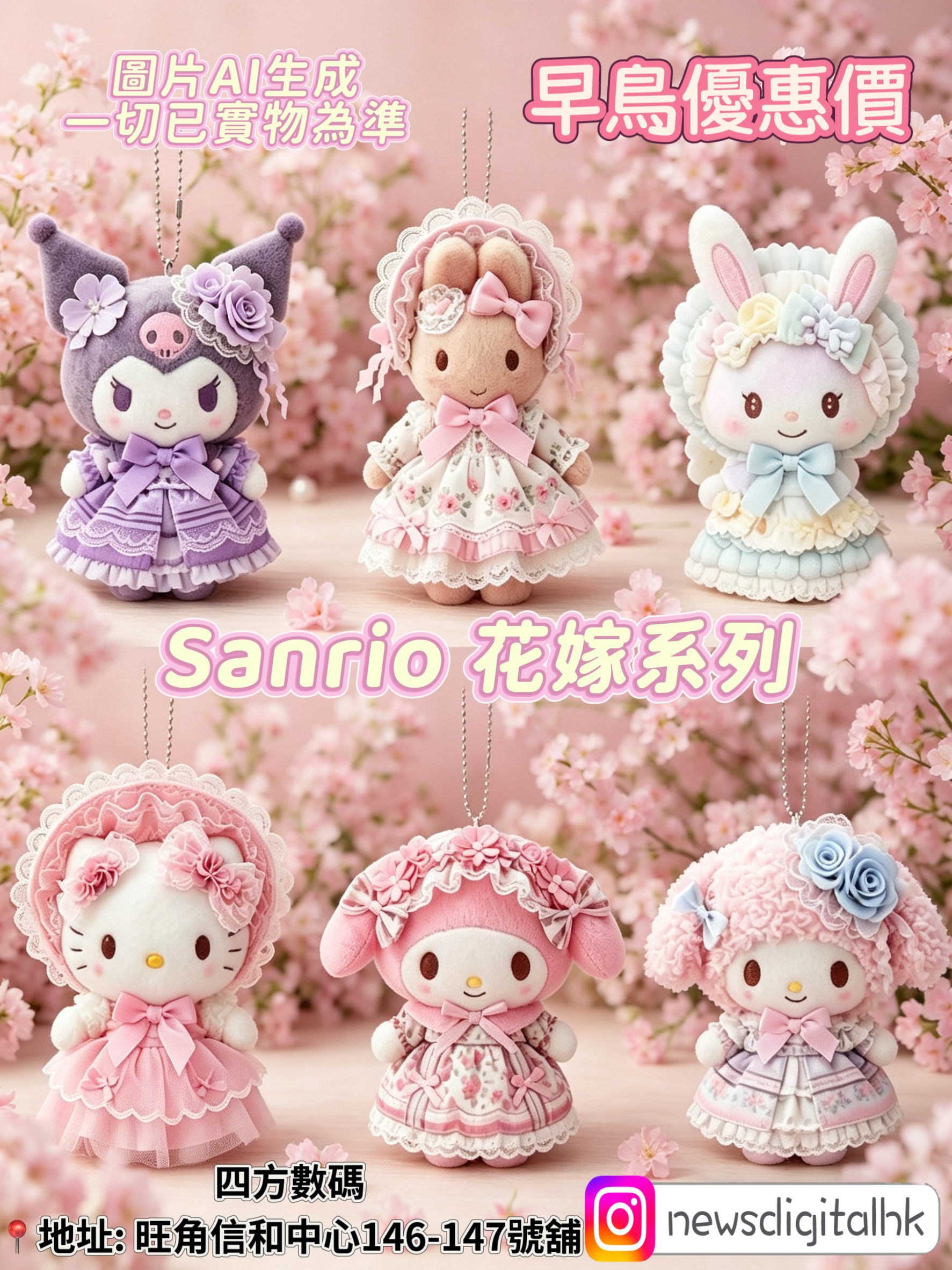 ［9月底到貨］Sanrio 花嫁系列