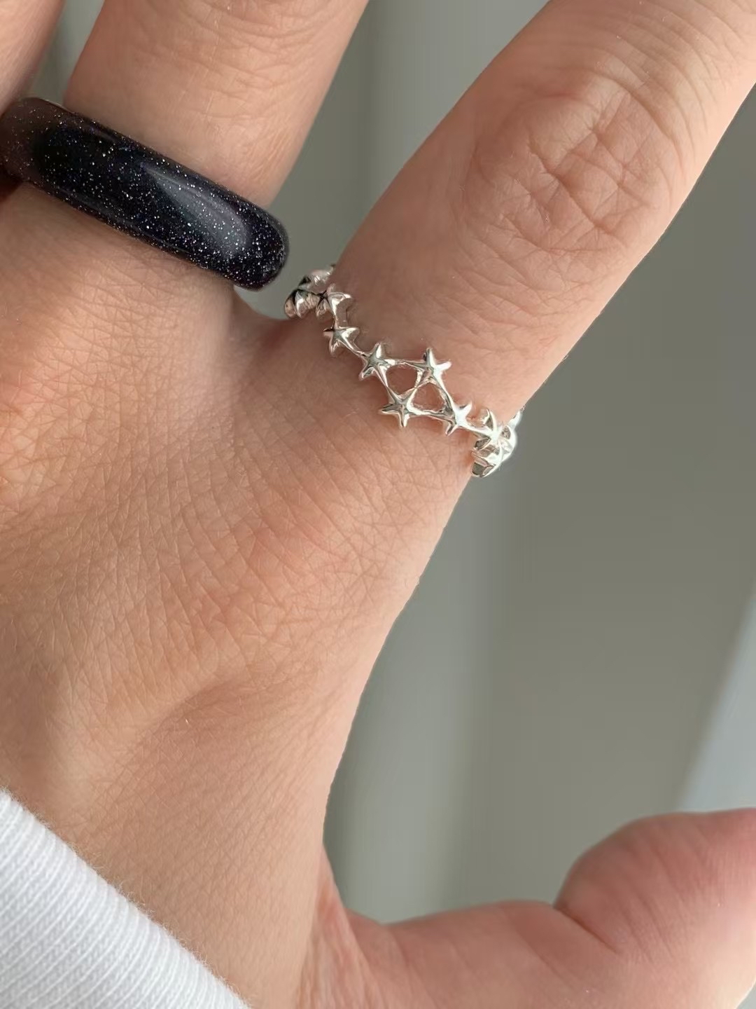 【 💍 | 韓國製！不規則星星設計戒指✨🤍 】Starlight Ring(兩色入)