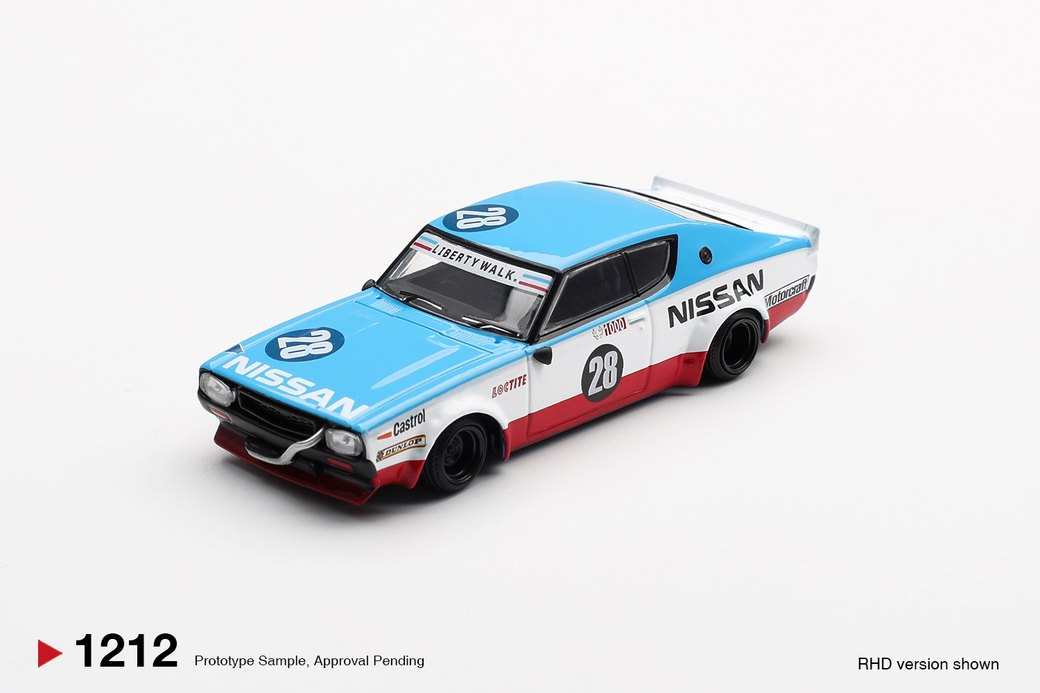 Mini GT 1/64 Nissan Skyline Kenmeri Liberty Walk Nissan Racing '75 concept - MGT01212-BL
