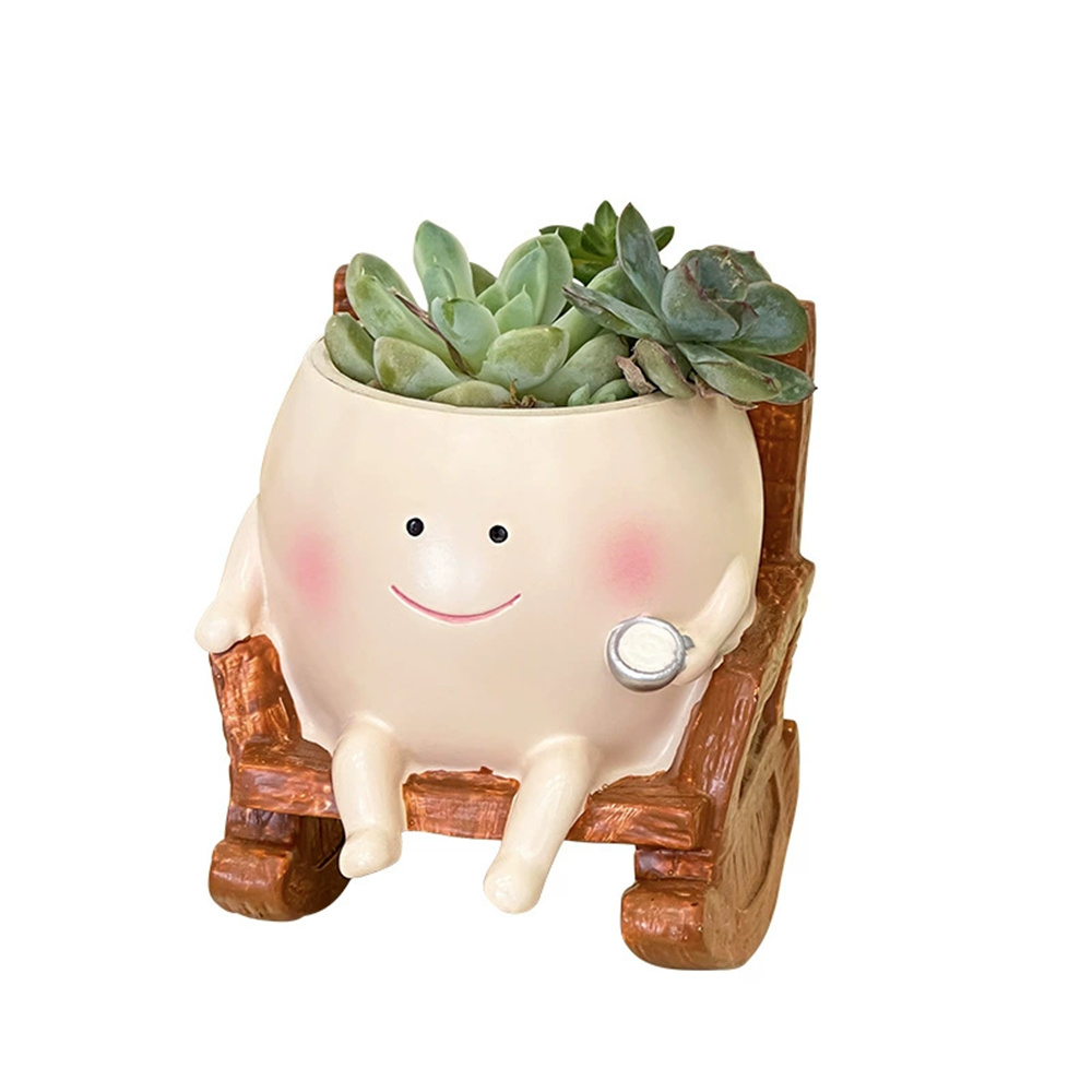 多肉花盆 辦公室花盆 書房盆栽 陽台盆栽 創意佈置 綠植花盆  [平行進口] HK2743