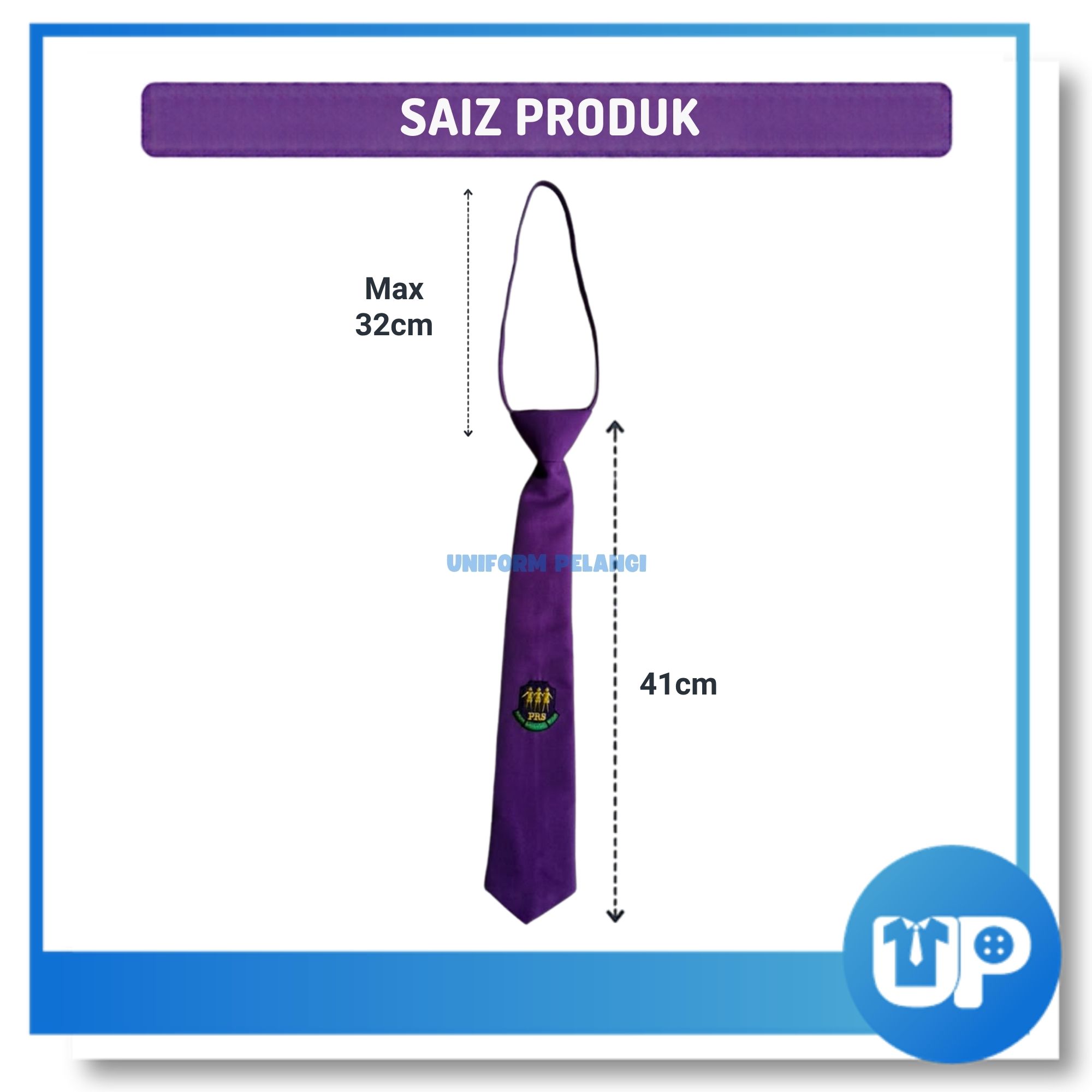 Falcon Vest PRS Sulam Pembimbing Rakan Sebaya Sekolah Rendah Menengah Tali Leher Original Warna Ungu