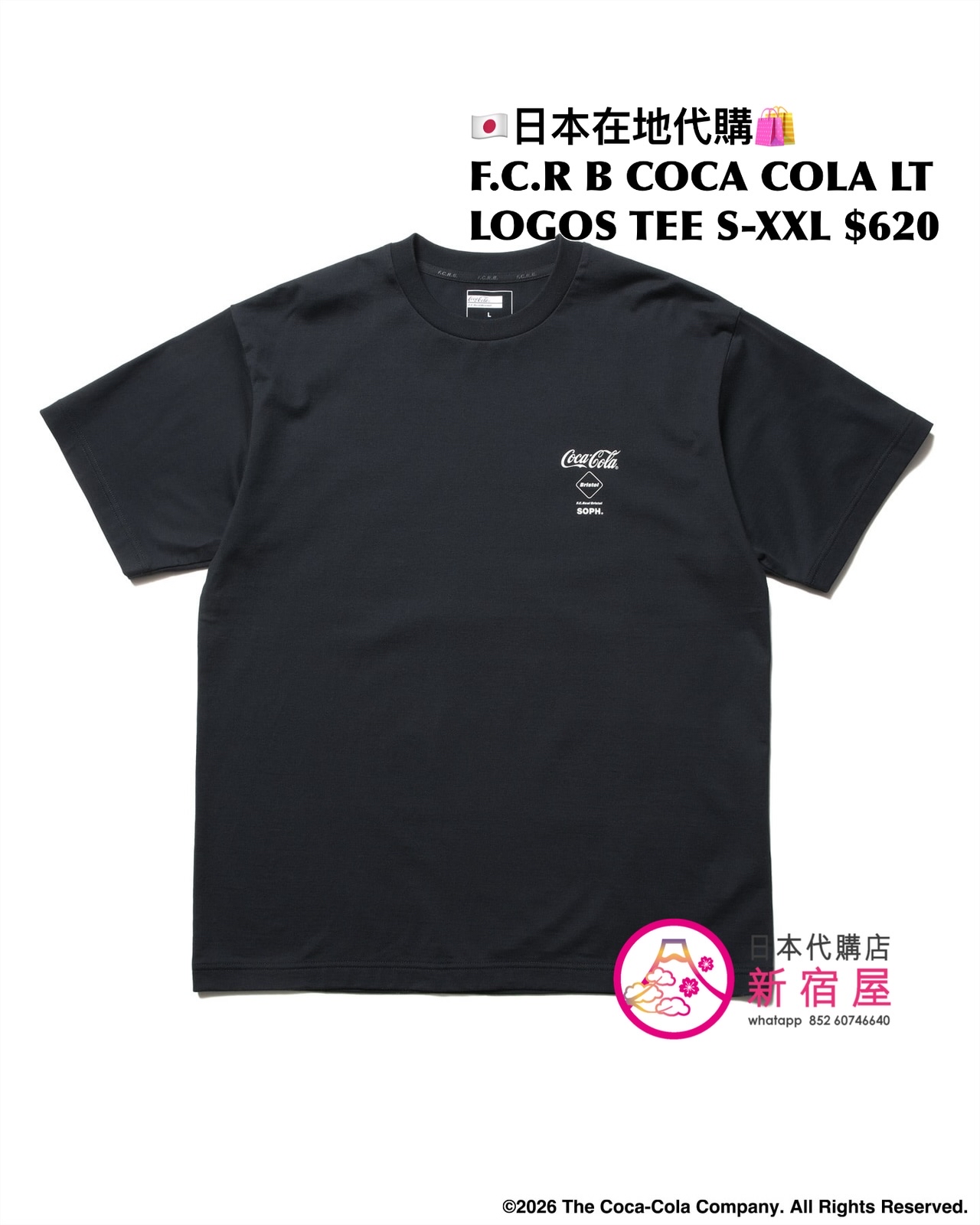 F.C.REAL BRISTOL x COCA COLA AD BANNER TEE/ MIRRO LOGO TEE/ LISTED LOGOS TEE/ HEATHER TEE 