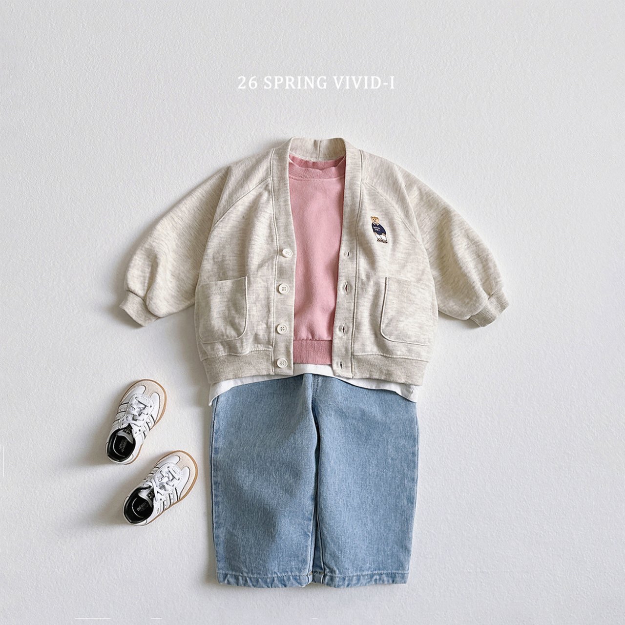 🌸預訂 韓國直送🌸🇰🇷VIVIDI四色愛擁抱刺繡長袖上下套裝