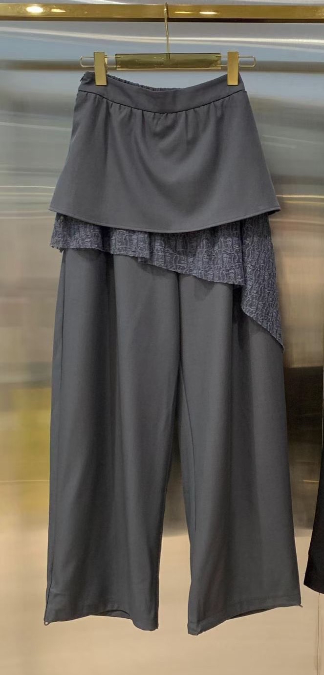 斜lace 假2 件西褲