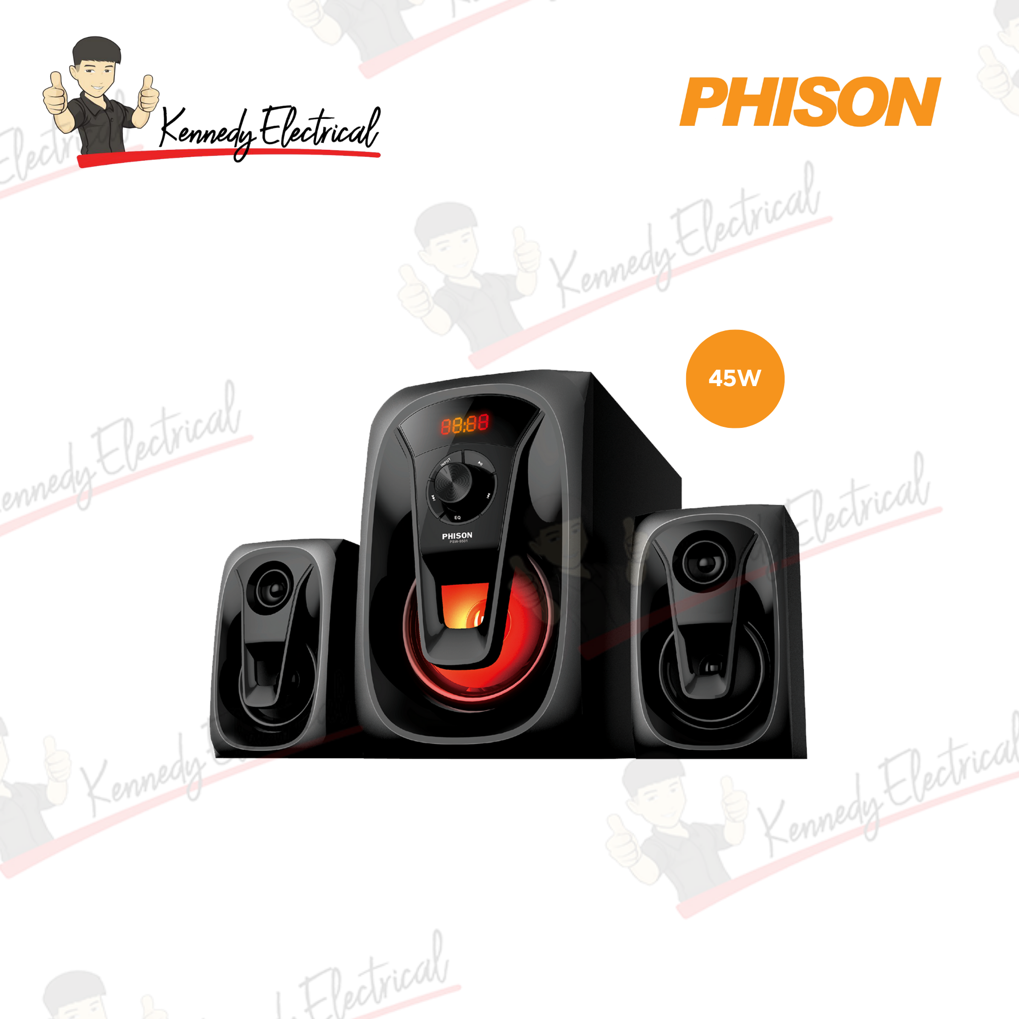 Phison 45W Subwoofer With LED Light PSW-9501