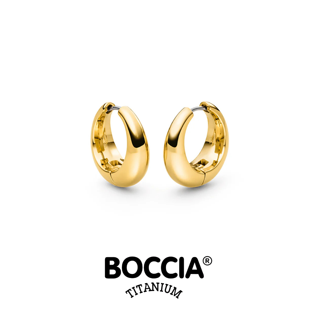 Boccia Titanium 05096-02 鈦金屬 / 鍍金耳環