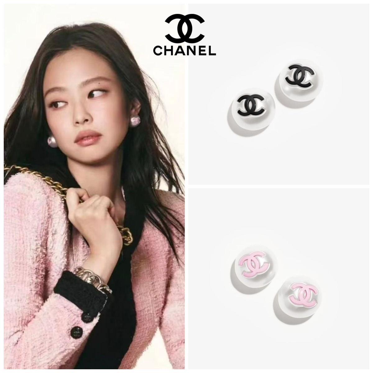 💯CHANEL Coco Mark 珍珠耳環 連專櫃禮盒