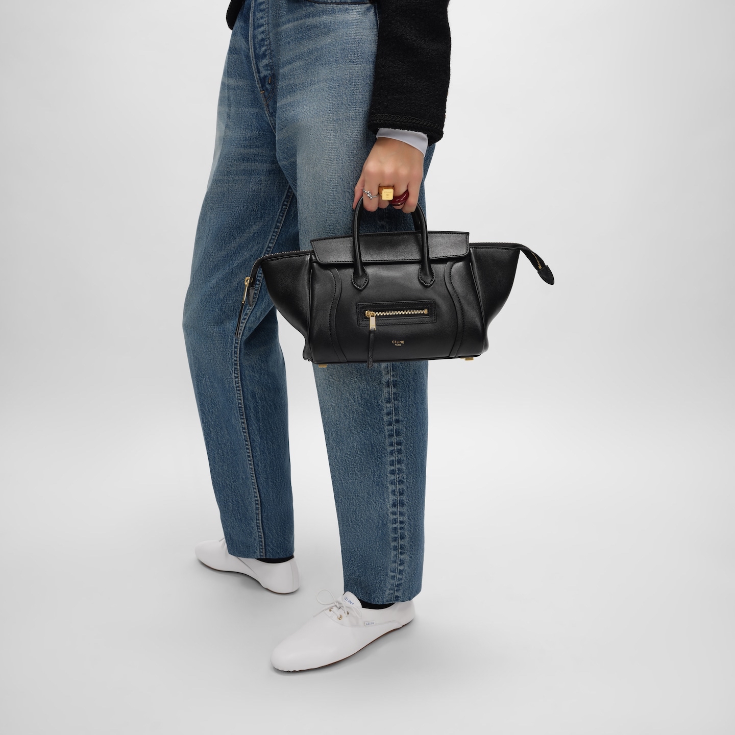 指定貨品優惠✨新款🆕訂貨📮Celine Little Luggage(shiny lamskin)  Size 24x11x15.5cm 跟可調節肩帶