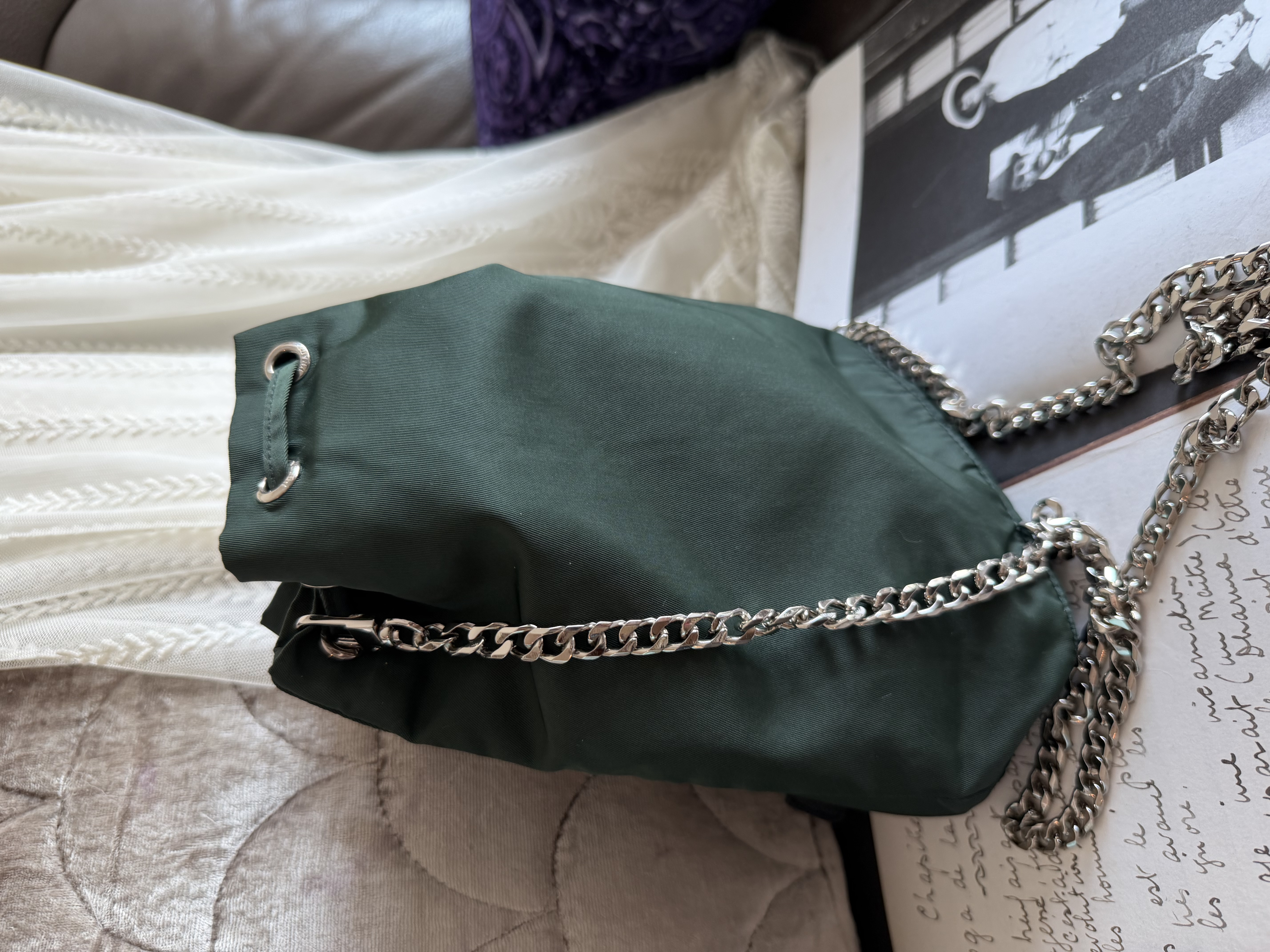Prada green Bucket bag