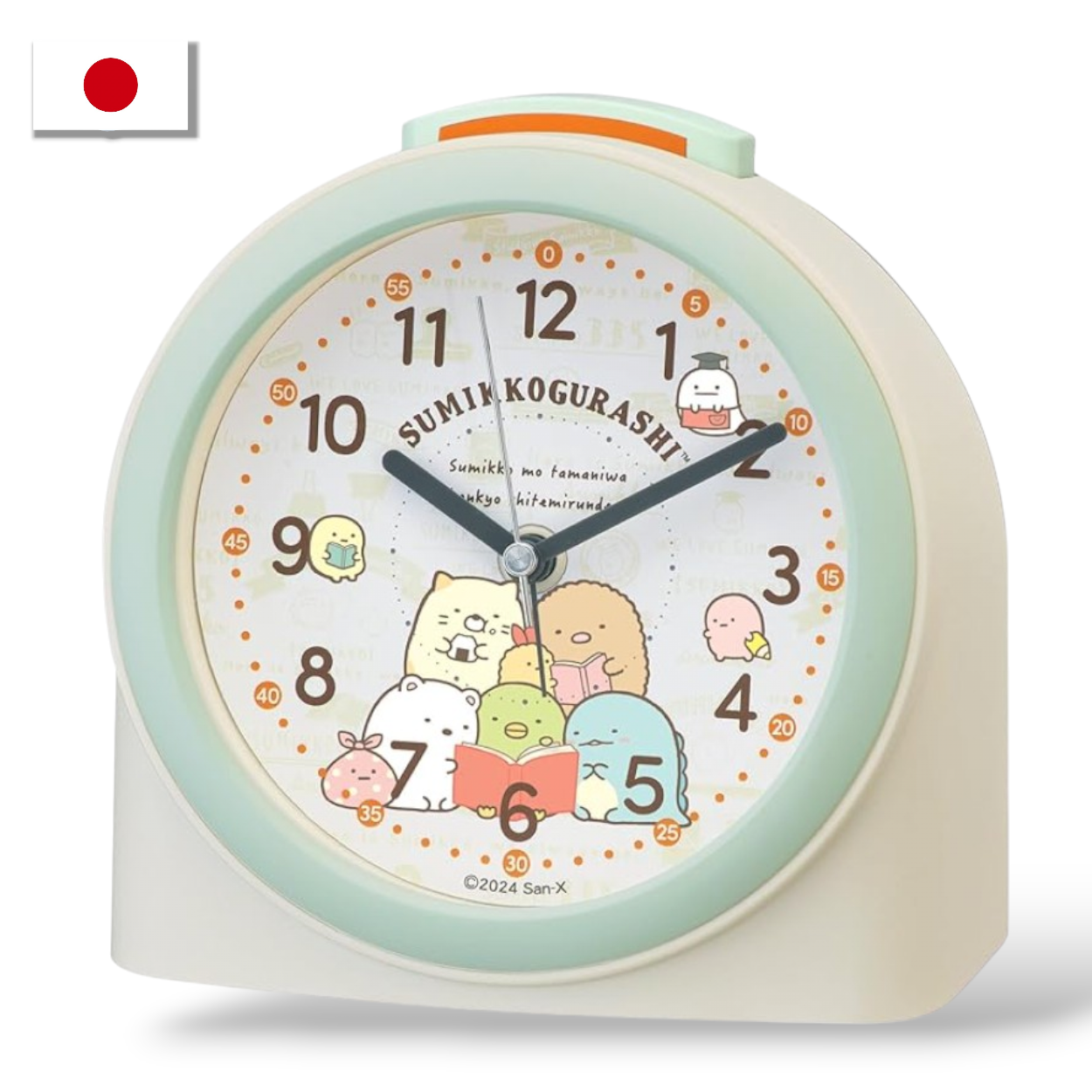 日本Seiko機芯 角落生物兒童鬧鐘 迷你起床鬧鐘 靜音掃秒 貪睡功能 床頭時鐘 開學必備