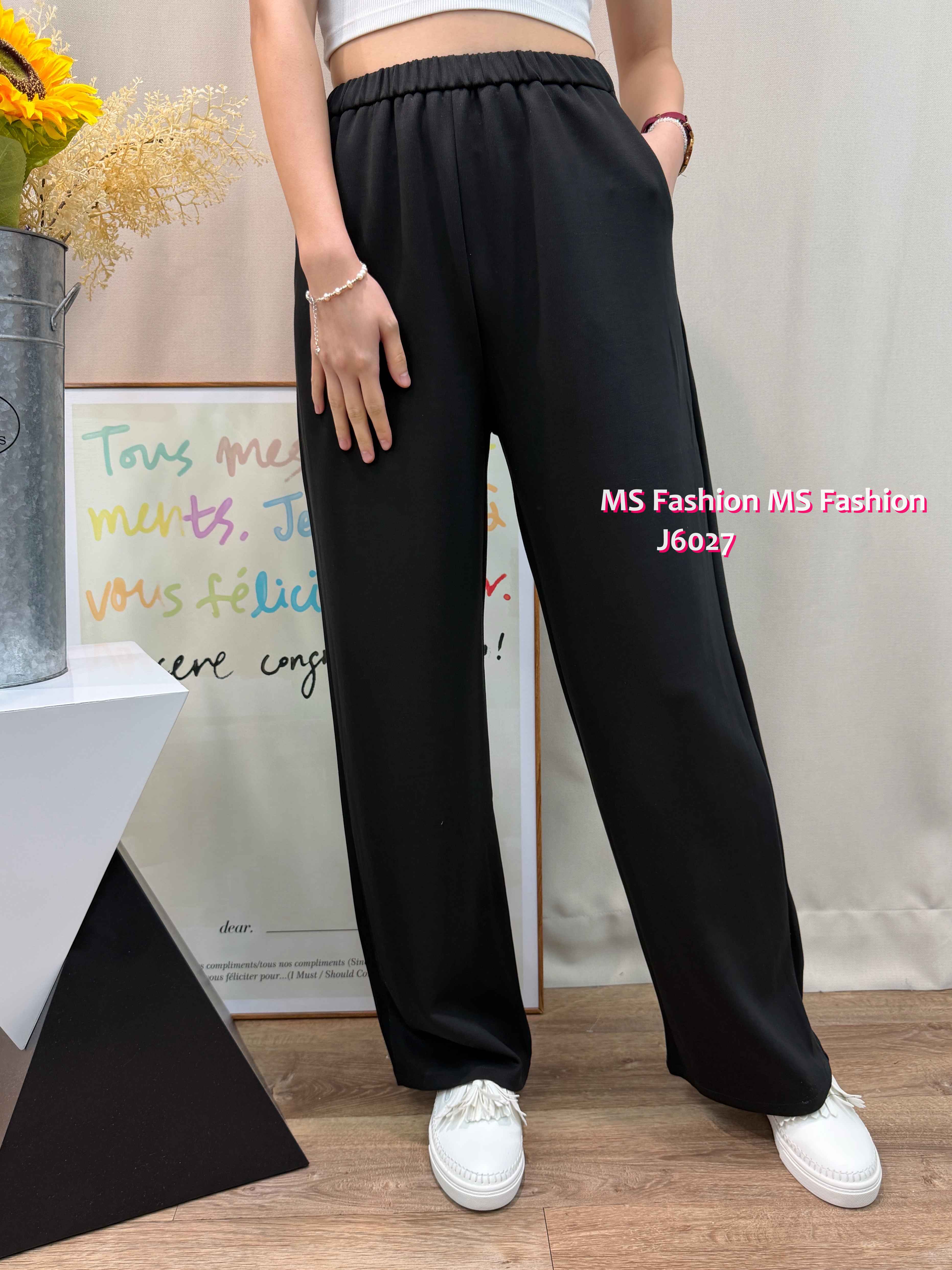 J6027 韓國🇰🇷百搭易襯闊筒褲