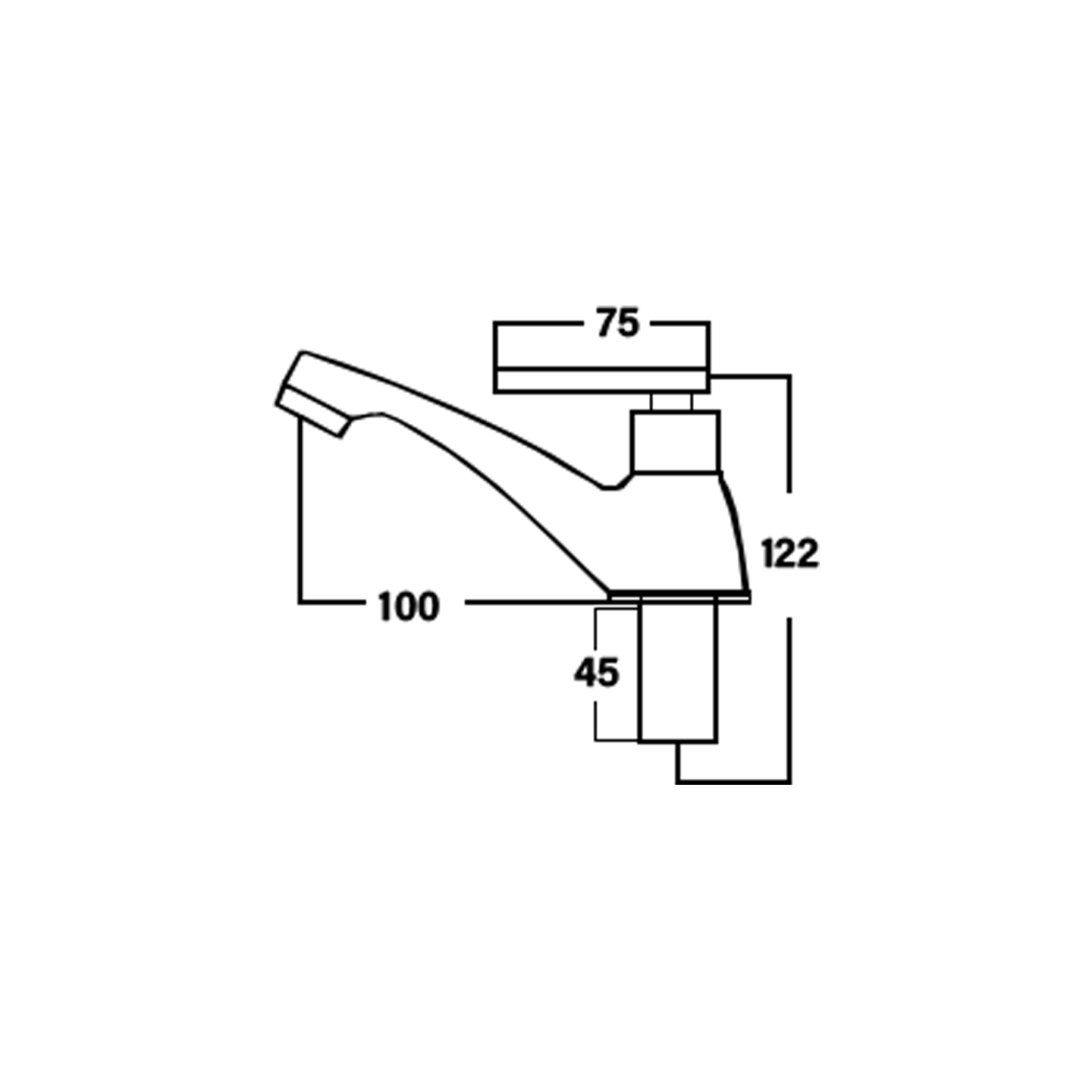 Otosani 304# Stainless Steel Basin Pillar Tap (966-3#) OTO966-03