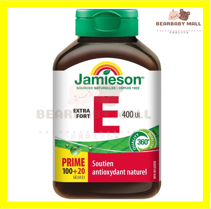 Jamieson特強抗衰老天然維他命 E (400 IU) 100 + 20 粒