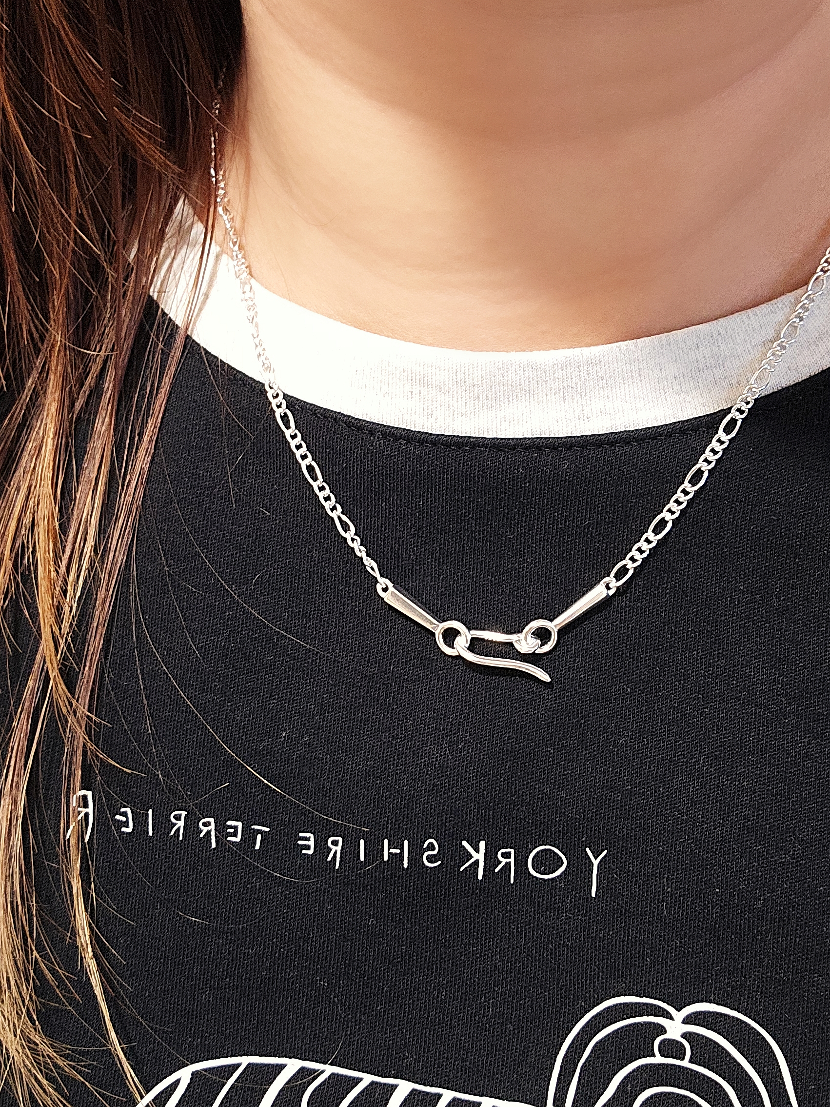 S925 - EN0107 Hook Clasp Chain Necklace