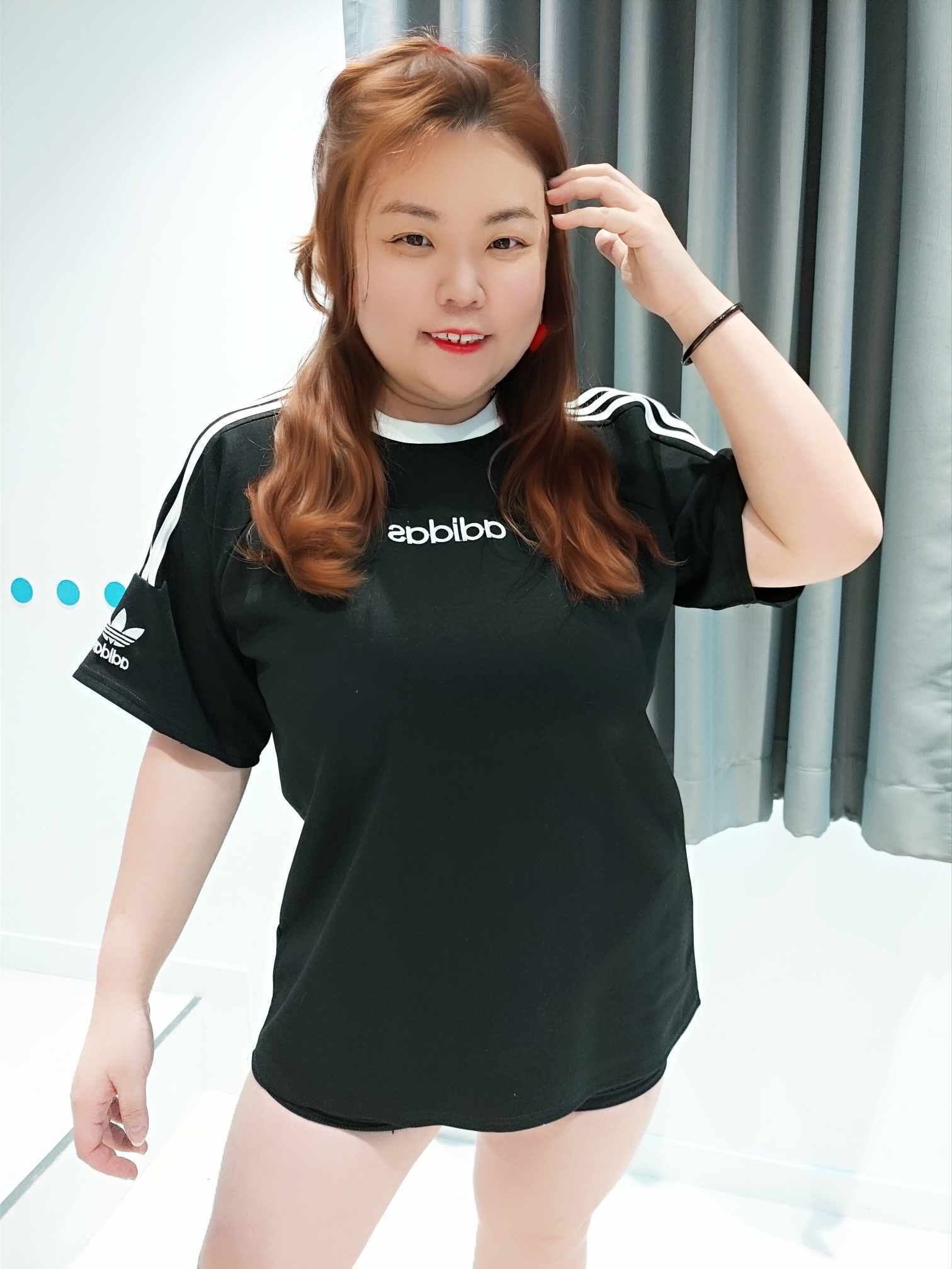 YCA07 25169 ADS拼色圆领大T