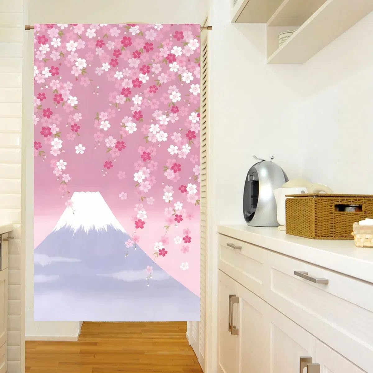 【現貨】🔥🔥【日本製《代富士櫻花》和風富士山櫻花長門簾】