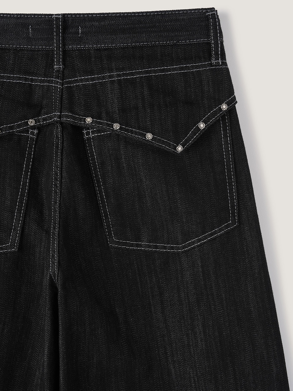 Studded Non-Fade Wide-Leg Pants