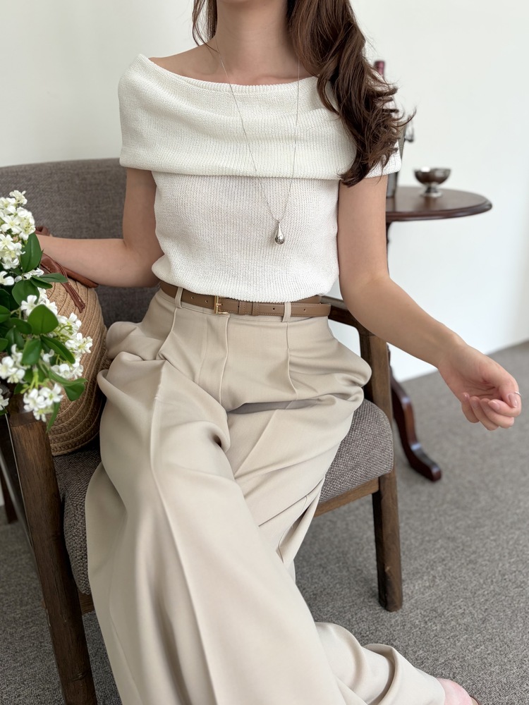 Linen Off Shoulder Top (White)