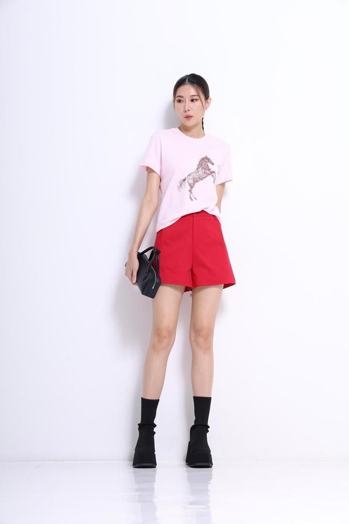 刺绣骏马图案上衣 2622