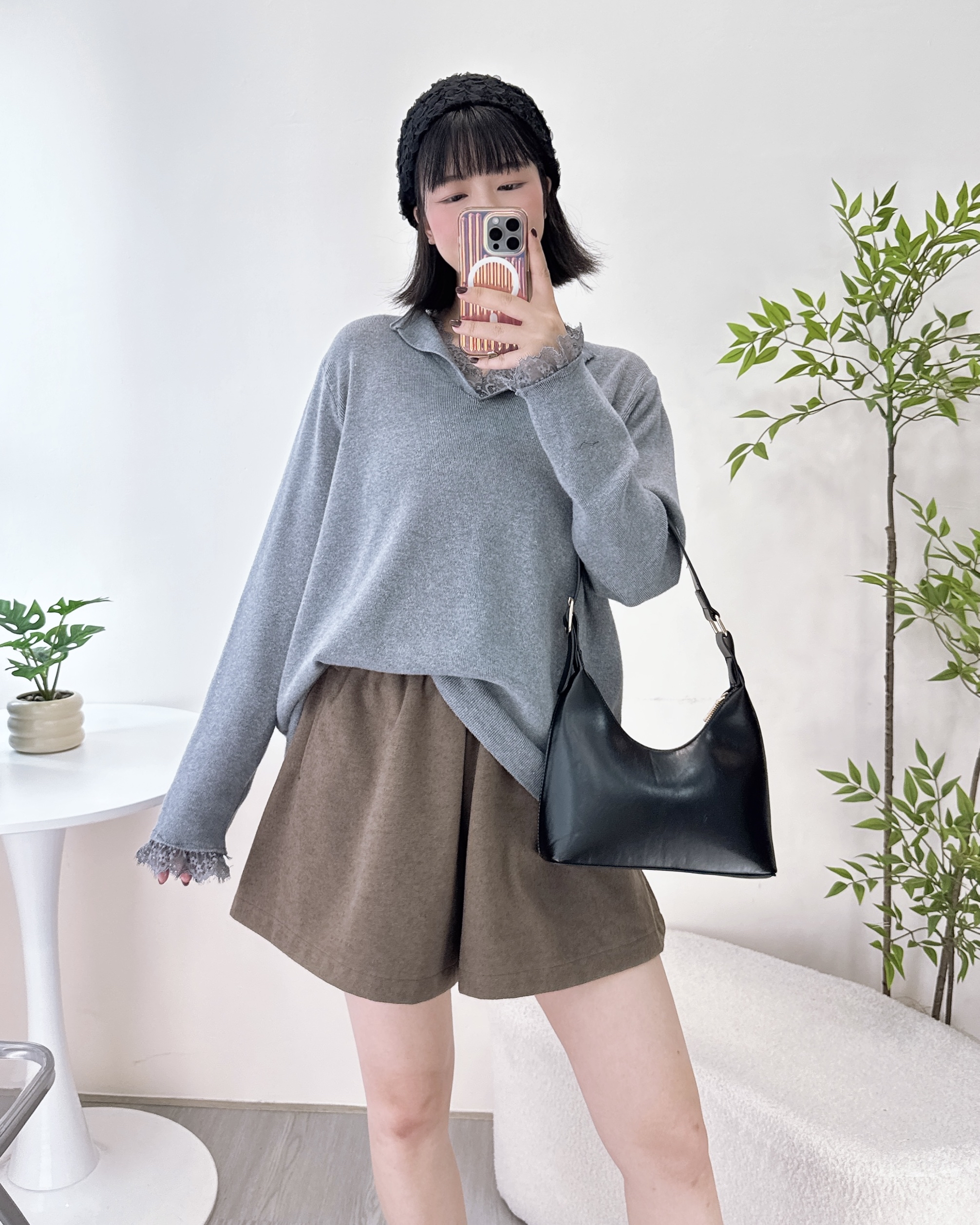 拼蕾絲極柔軟棉花糖針織 2色