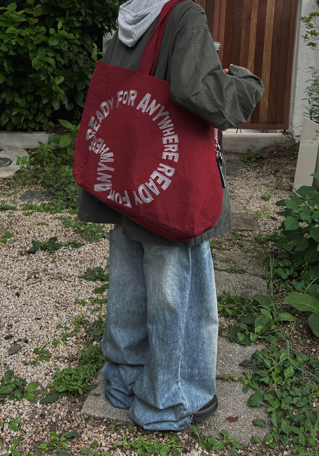 Vintage Wash Wide Denim Pants(Unisex)