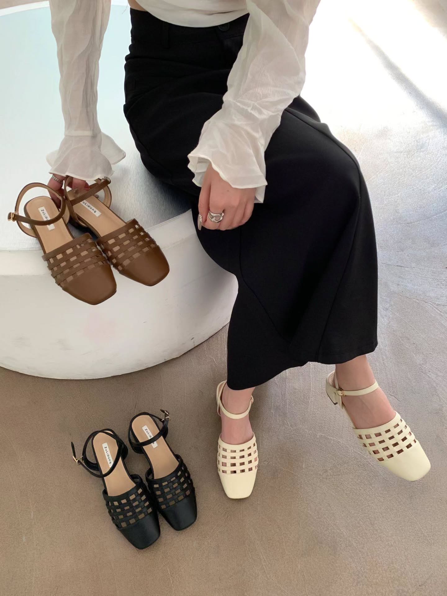 666 法式复古编织凉鞋 🇨🇳