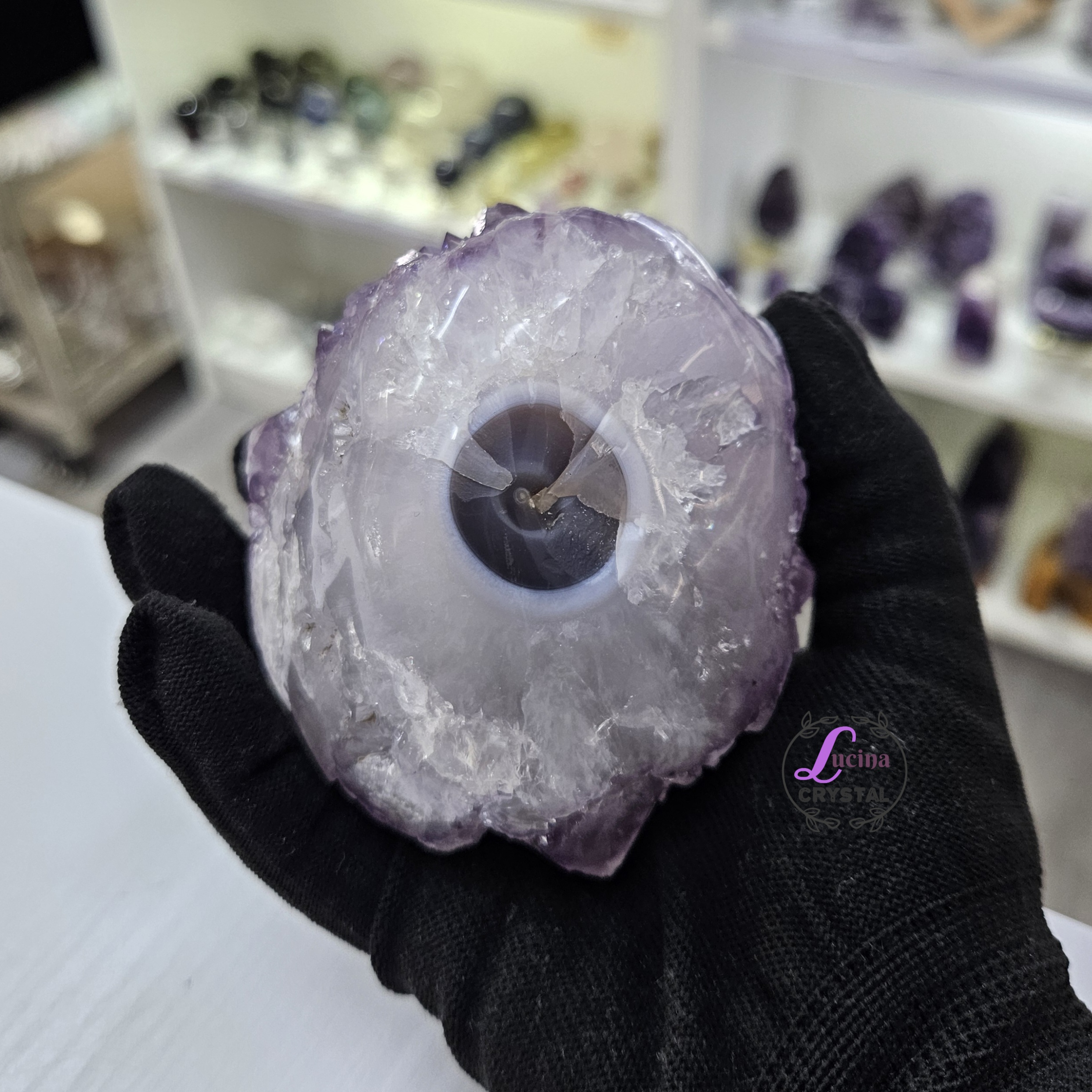 (Co#LC8554) 骨幹紫水晶花/Elestial Amethyst Flower 