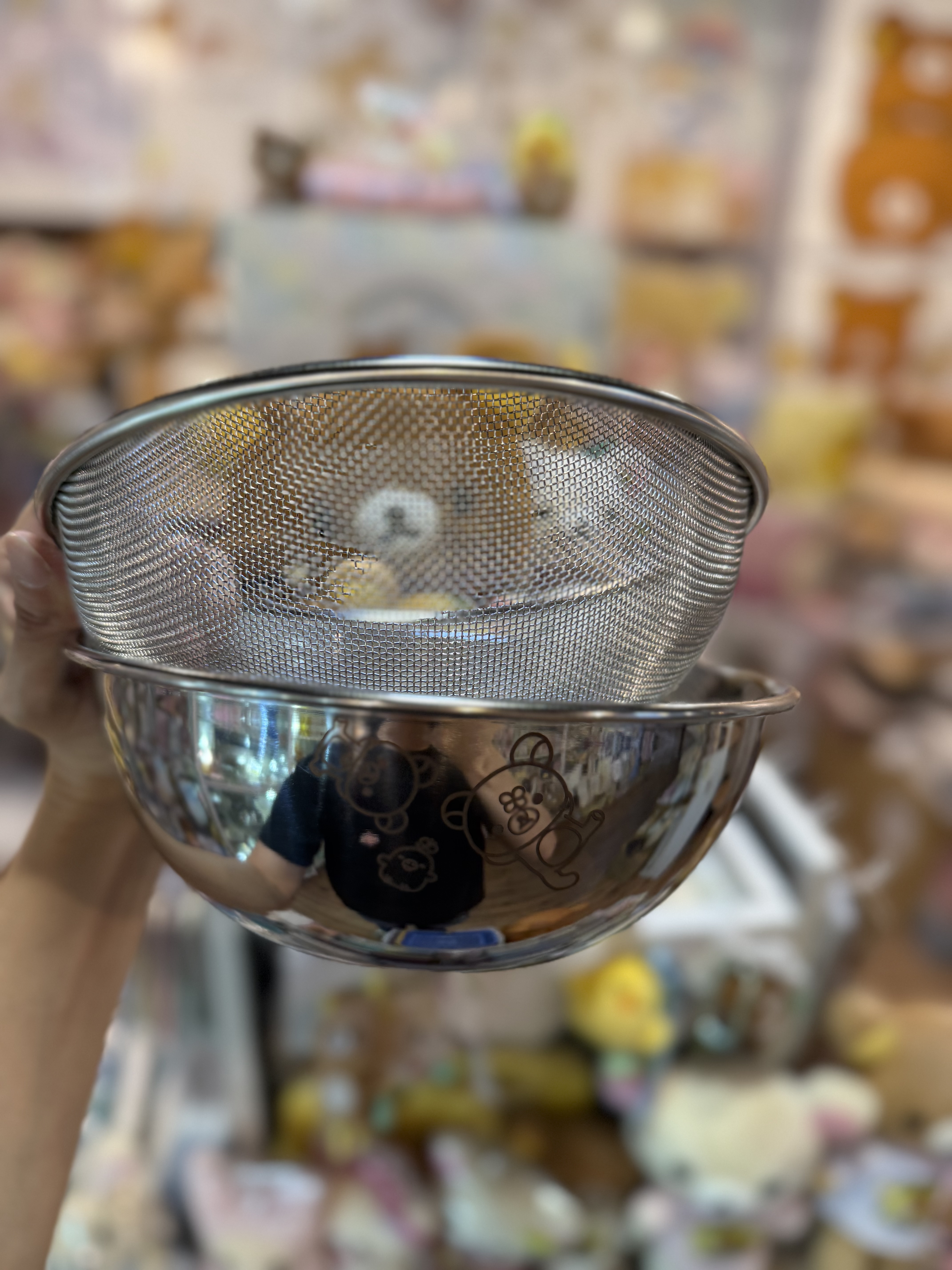 《現貨》全新日本專店限定Rilakkuma 日本製不鏽濾網及碗套裝