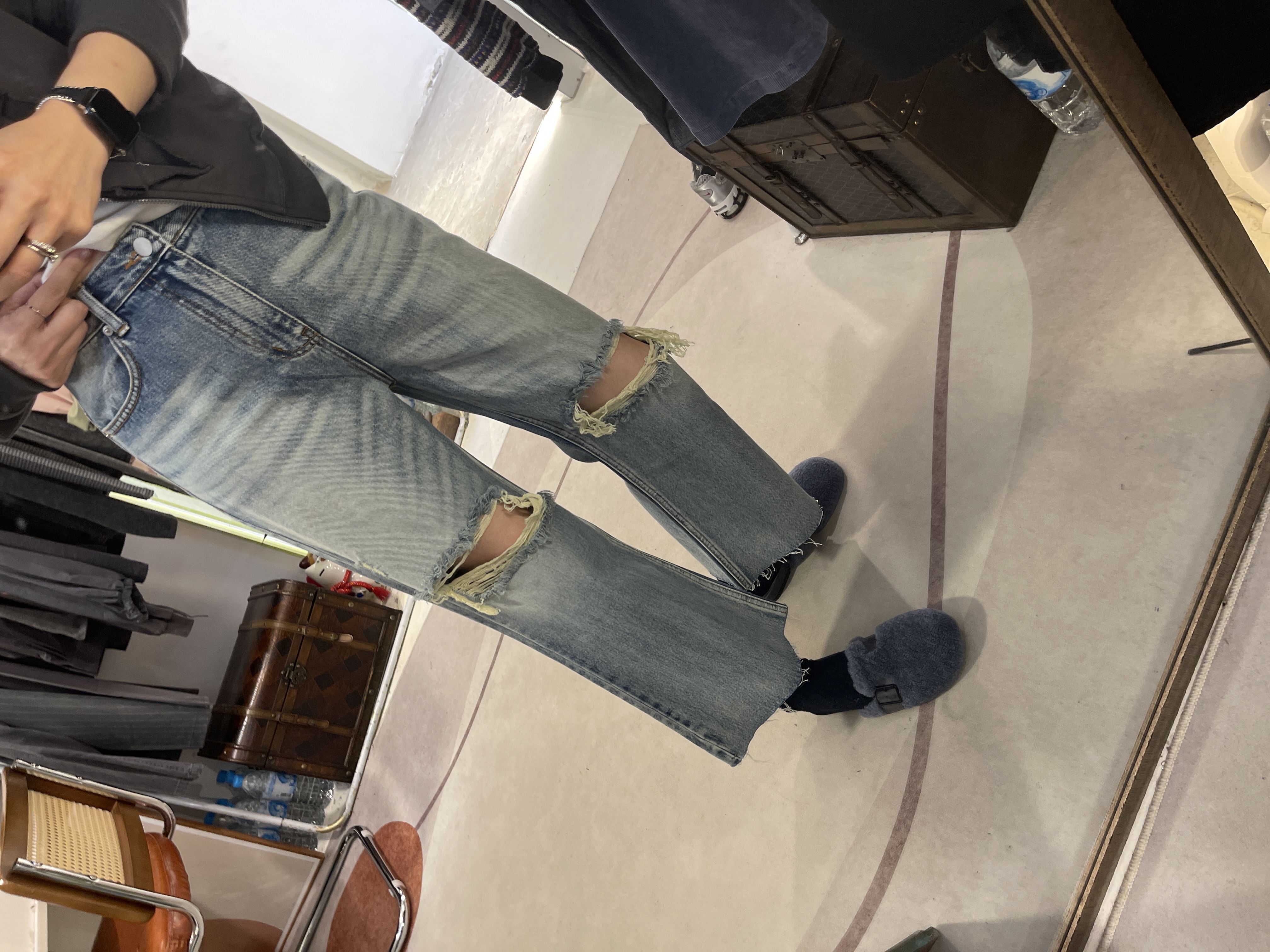 Damaged vintage jeans