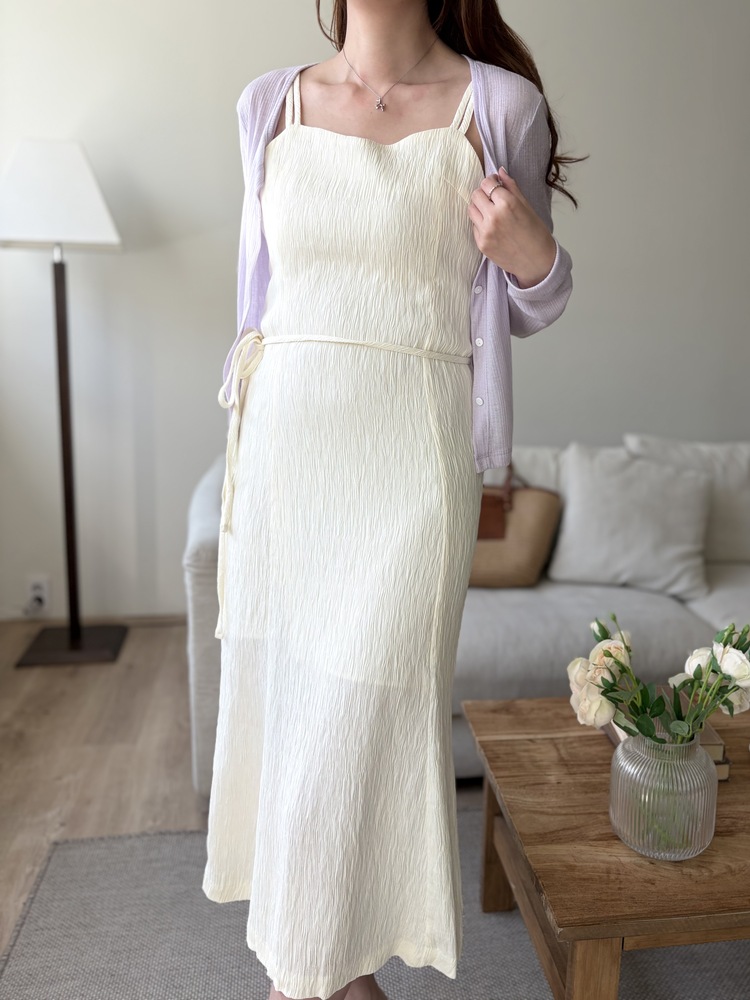 Airy Pastel Cropped Cardigan (Lavender)