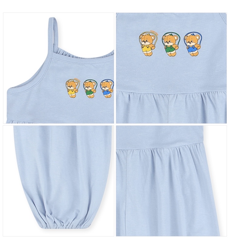 ☀️預訂 韓國直送☀️🇰🇷Milk Baby五色跳繩小熊印花寬鬆吊帶連身褲