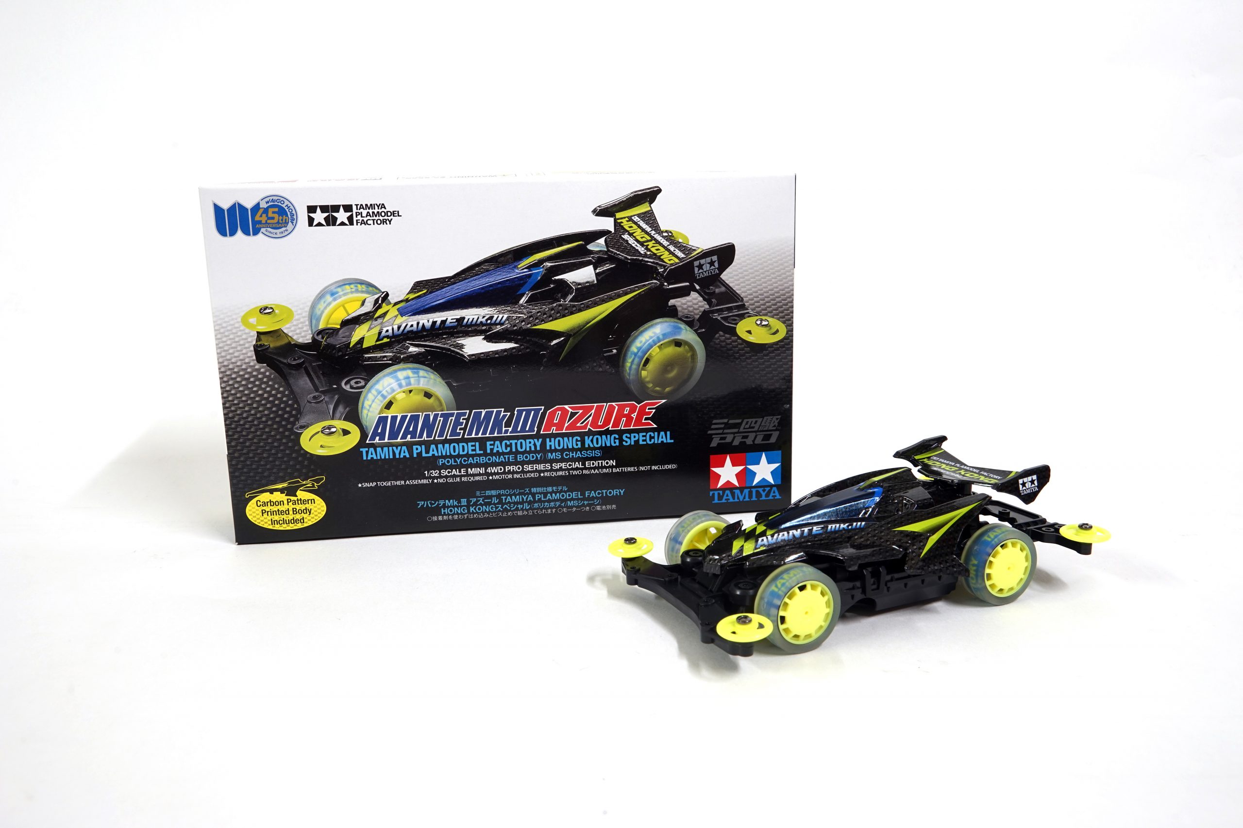 【92429 & 92430】Thunder Shot Mk.II Waigo Hobby 45th Anniversary Special & Avante Mk.III Azure Tamiya Plamodel Factory Hong Kong Special Set