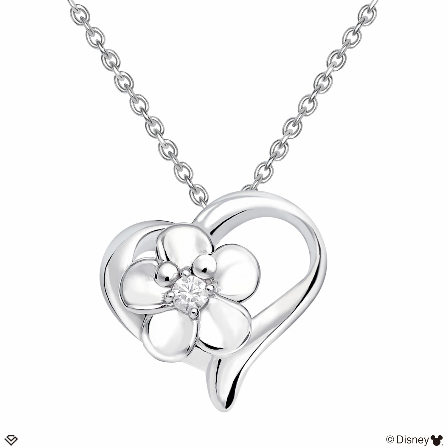 📦訂購 日本限定 LARA Christie Disney 迪士尼 Mickey Mouse 心形雞蛋花 米奇老鼠 925銀製頸鏈