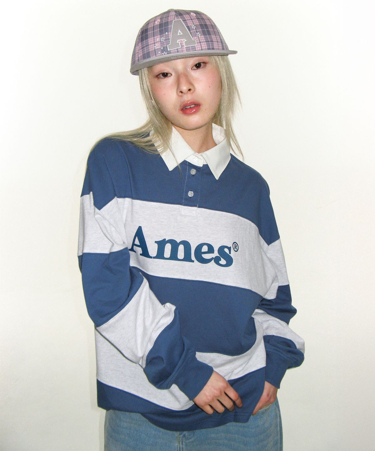 🇰🇷訂購｜AMES 26SS｜BIG STRIPE RUGBY LS TEE  2色 