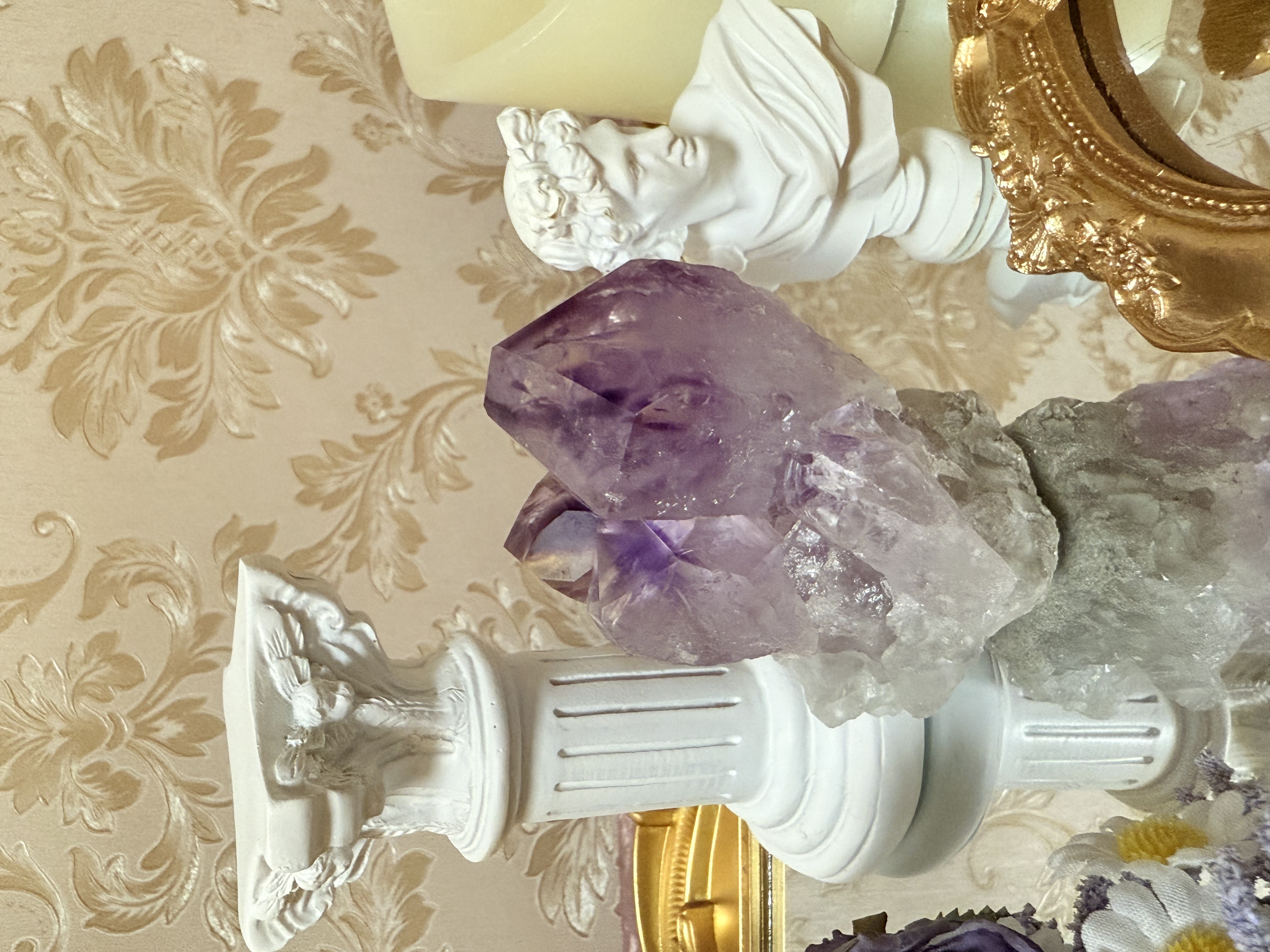 正宗巴西 ‧ 教堂風紫幻影原礦晶簇