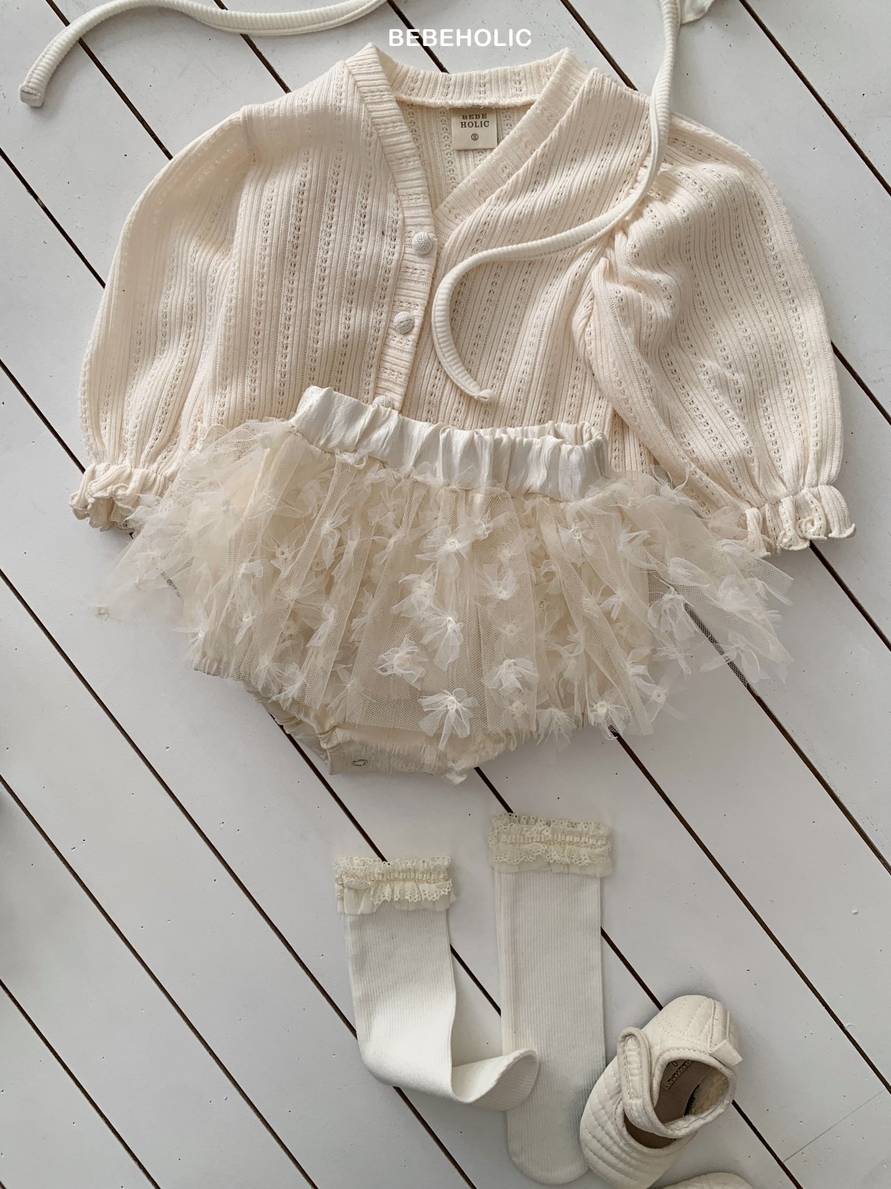 🌸預訂 韓國直送🌸🇰🇷BEBEHOLIC兩色花朵紗裙燈籠褲