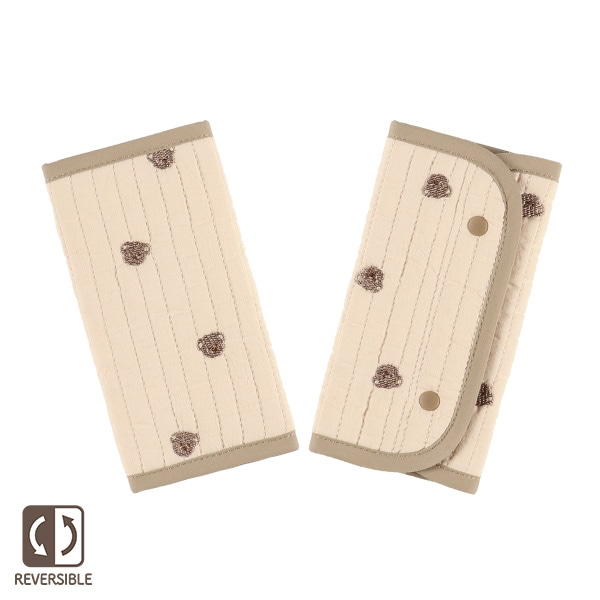 🇯🇵預訂 日本直送🇯🇵小熊刺繡雙面絎縫孭帶咬巾肩巾