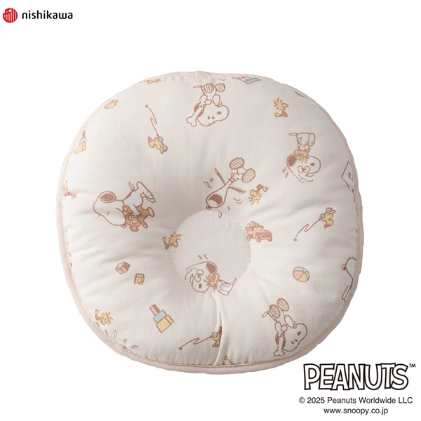🇯🇵預訂 日本直送🇯🇵Snoopy 史努比滿印圓形甜甜圈嬰兒枕頭0-3m