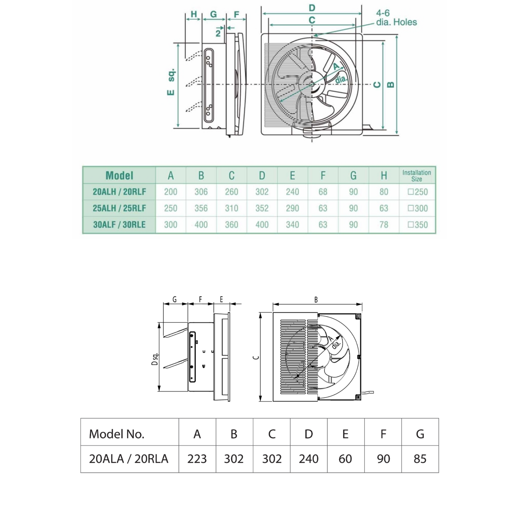KDK 8" Wall Ventilating Fan with Shutter (20ALH)