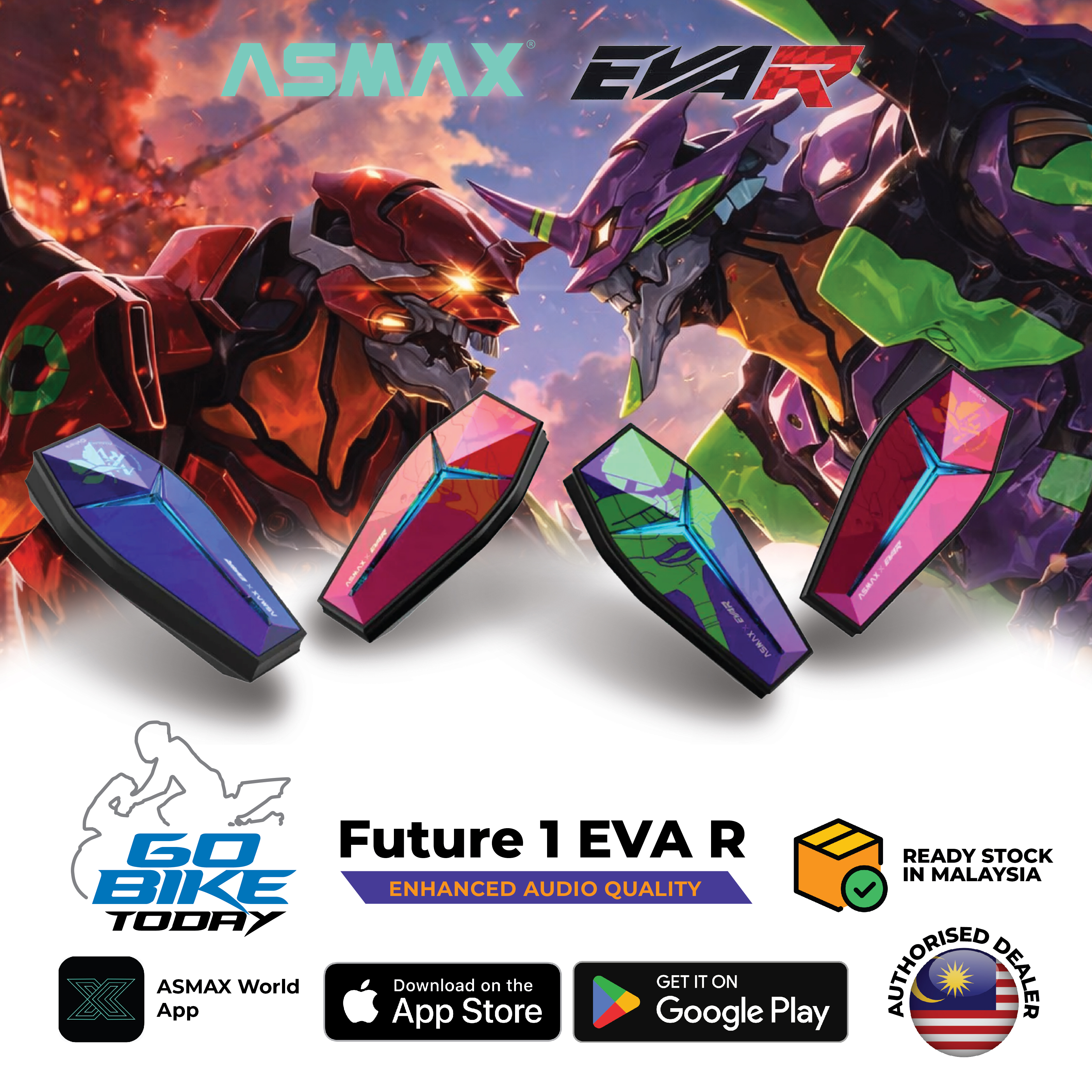  ASMAX MESH INTERCOM - Future 1 X EVA R  [MCMC APPROVED]
