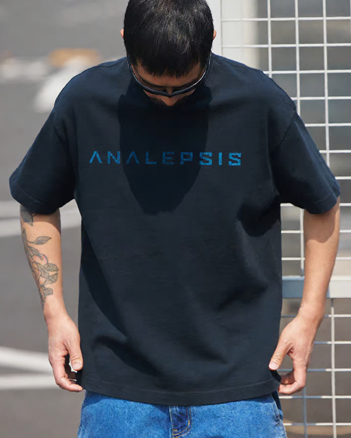 M1318 重磅洗水字母短袖Tee