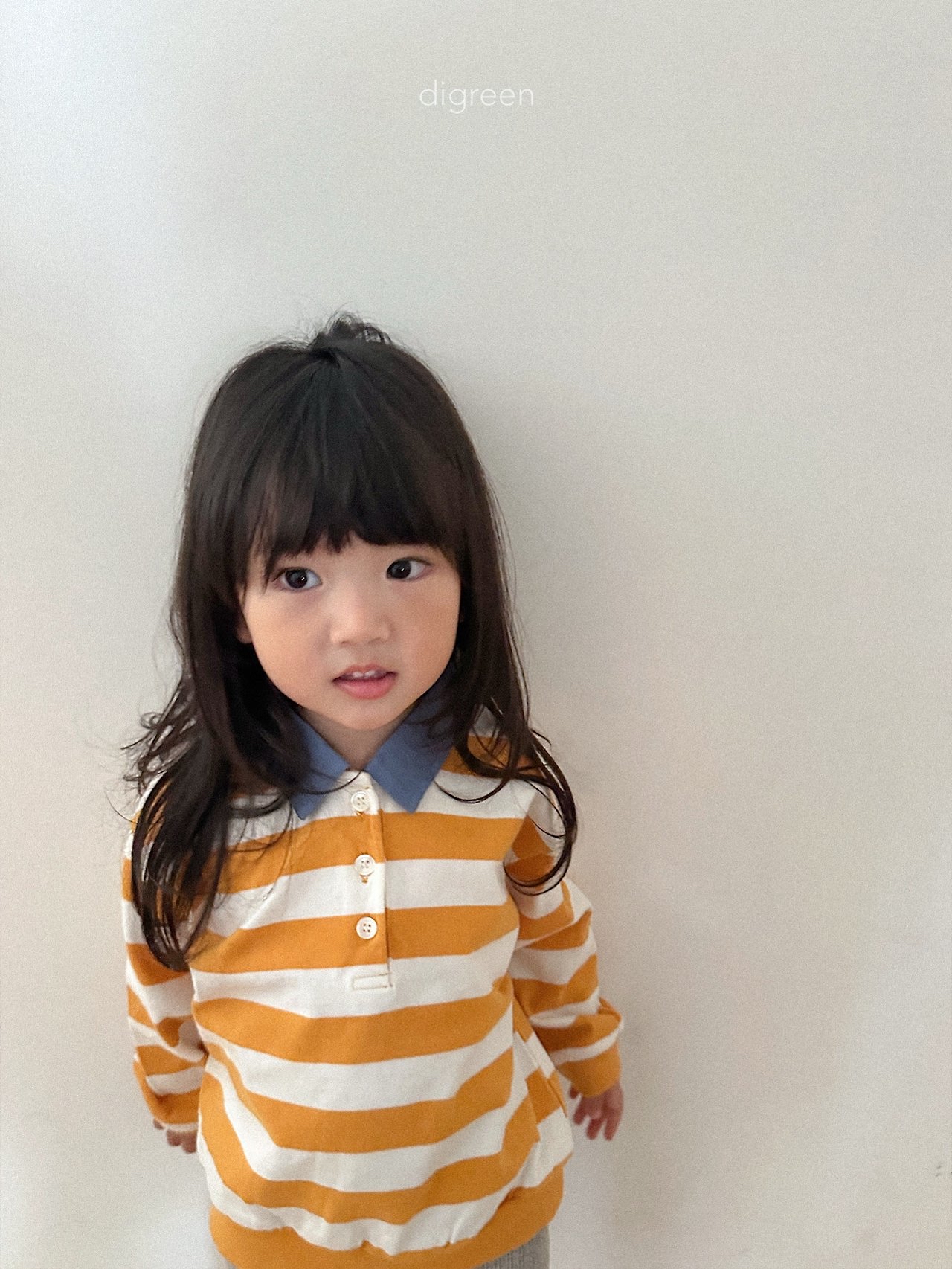 Digreen | striped collar mtm 