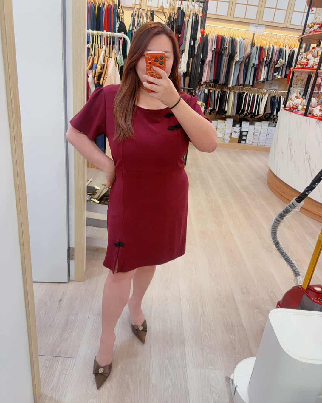 TT634 新款盘扣开叉旗袍连身裙