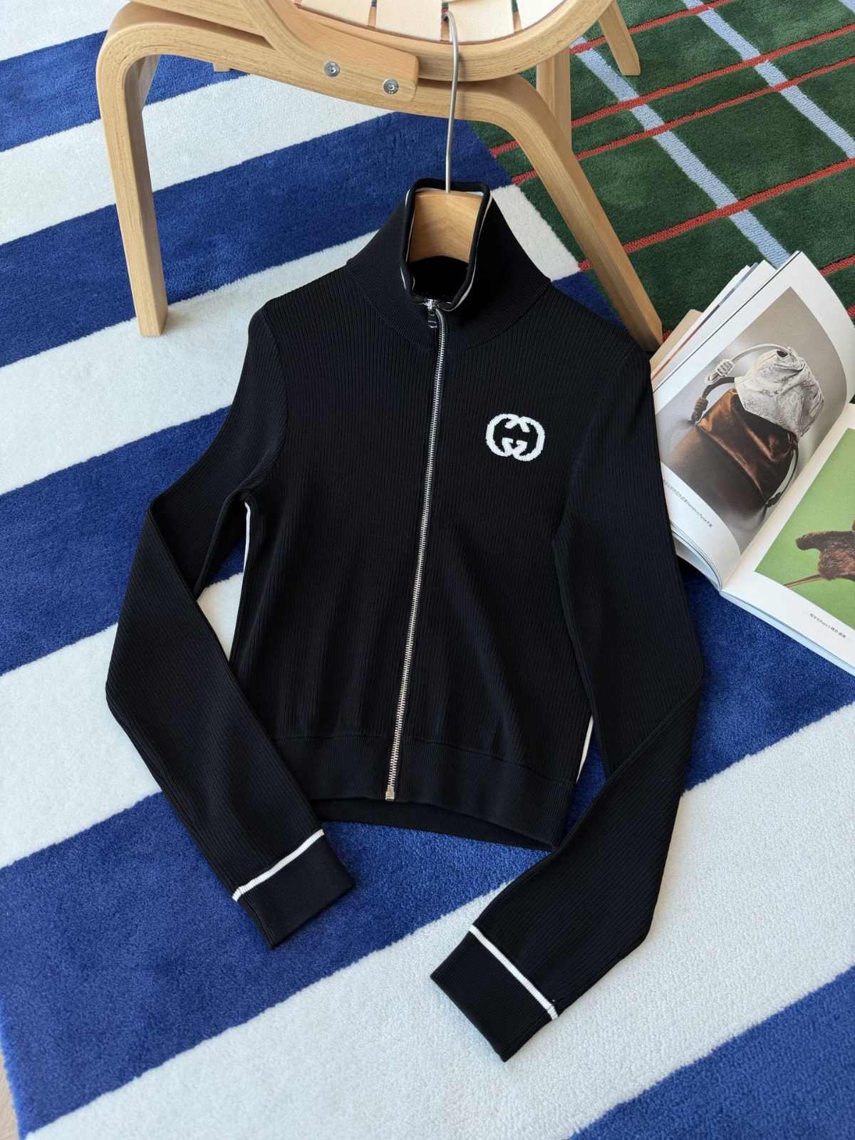 【頂級原單】GUCCI 羅紋拉鍊外套