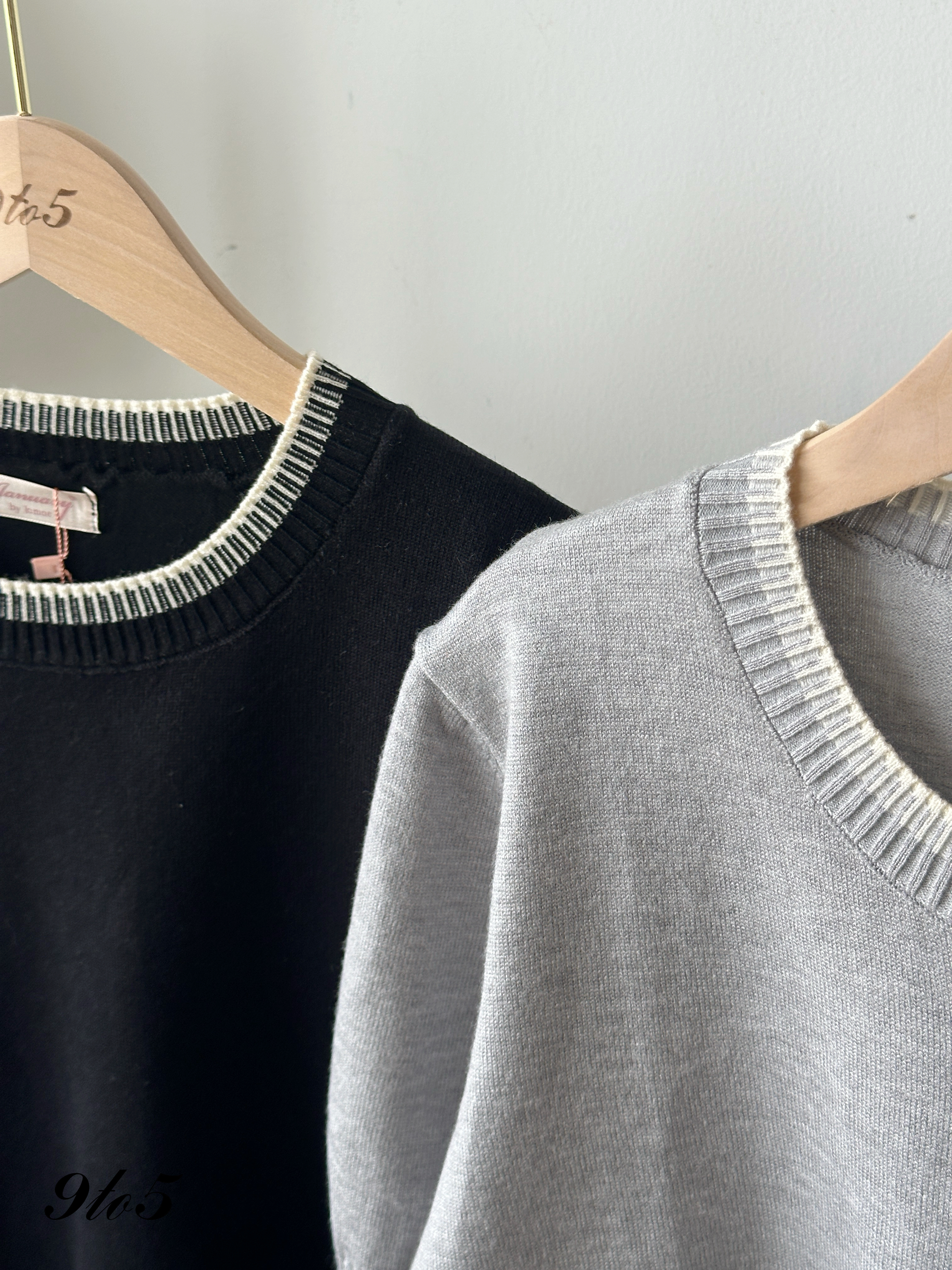 T4187 Round Neck Knit Top - 4 Colors 