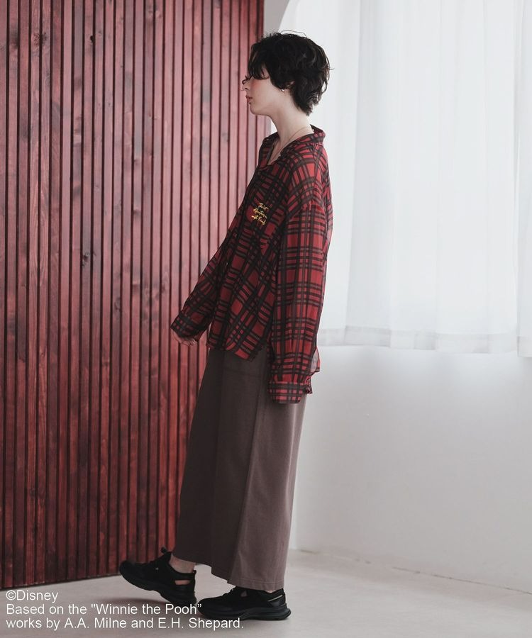 🌸 【預訂】Pooh 長袖Shirt(RD) - Green Parks x Pooh 