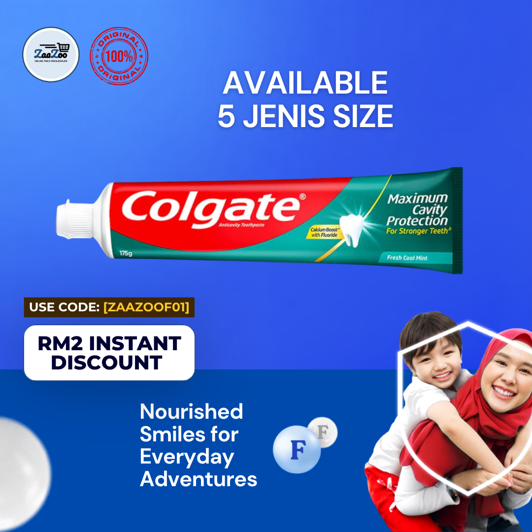 Colgate Toothpaste Maximum Cavity Protection 40g / 75g / 100g / 175g / 250g - Fresh Cool Mint