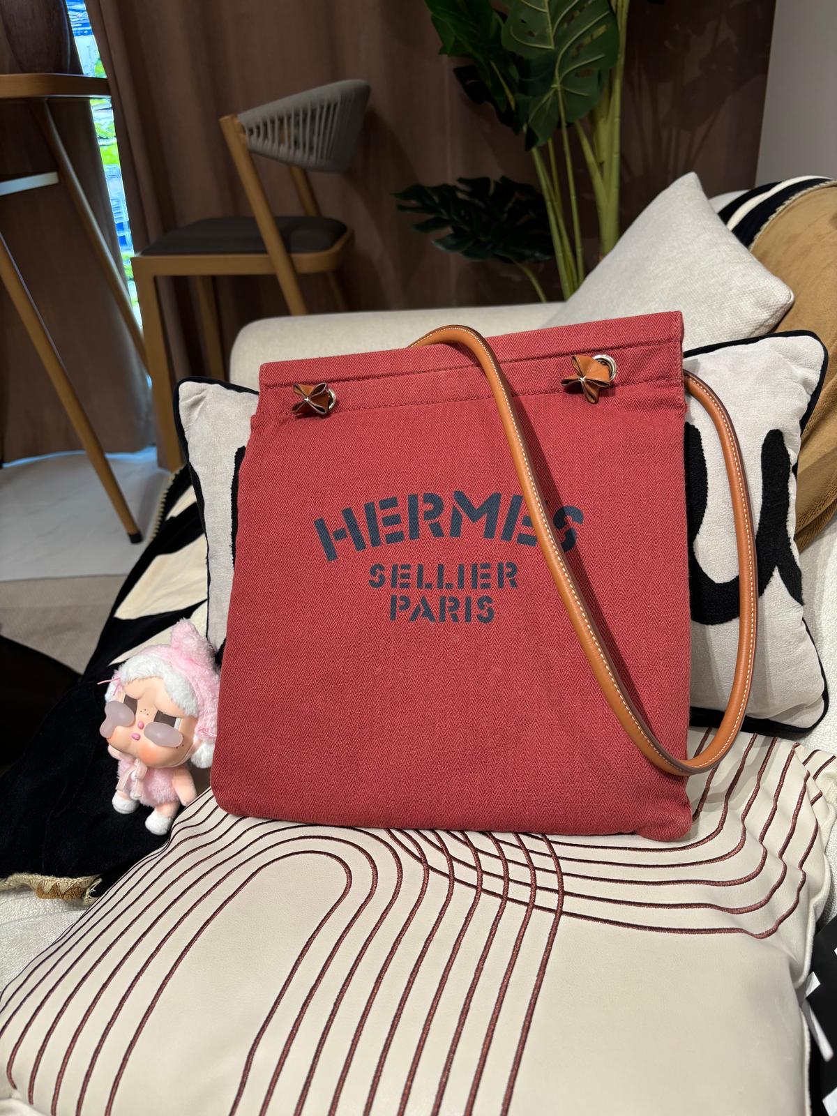 Hermes Aline Canvas Shoulder Bag 100%Authentic, 95%New