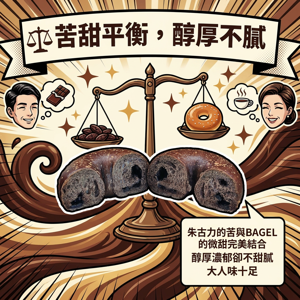 阿嫲｜朱古力BAGEL｜雙重爆漿 濃郁醇厚苦甜